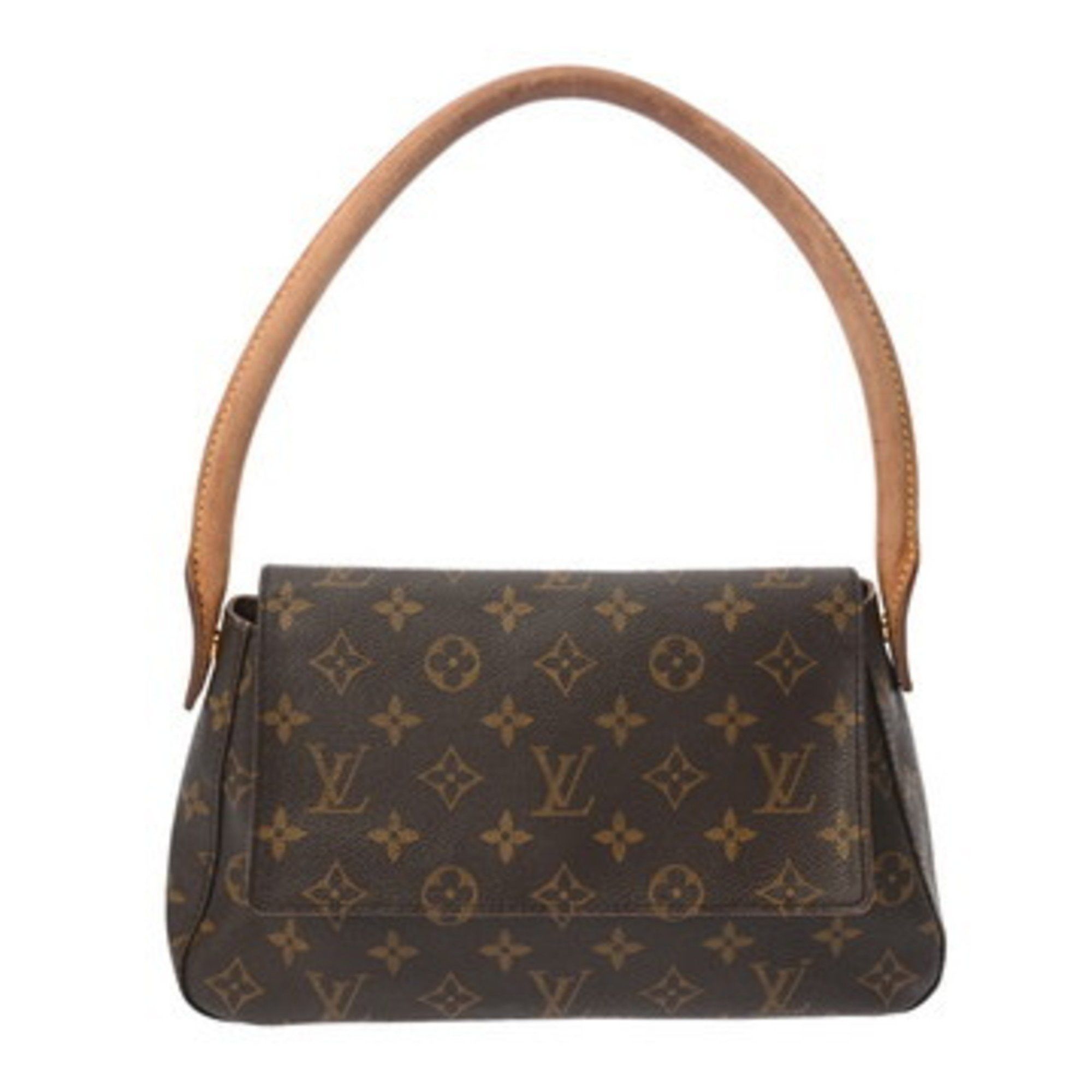 Louis Vuitton Monogram Mini Looping Brown M51147 Women's Canvas Semi-Shoulder Bag