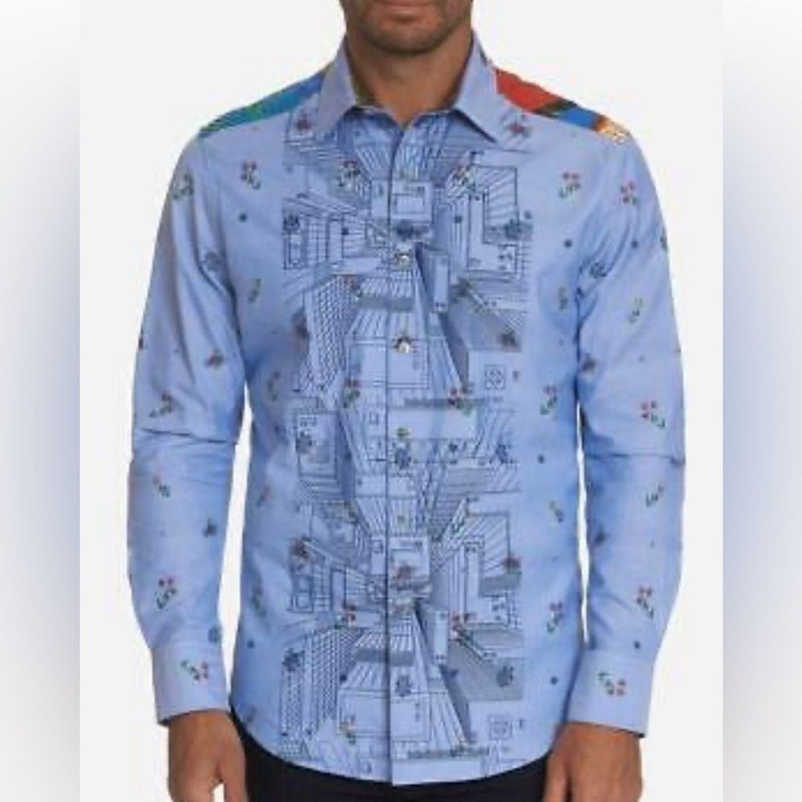 Robert Graham ROBERT GRAHAM NWT MULTI LIMITED EDITION DRESS SHIRT SIZE M‎ Size US M / EU 48-50 / 2 - 1 Thumbnail