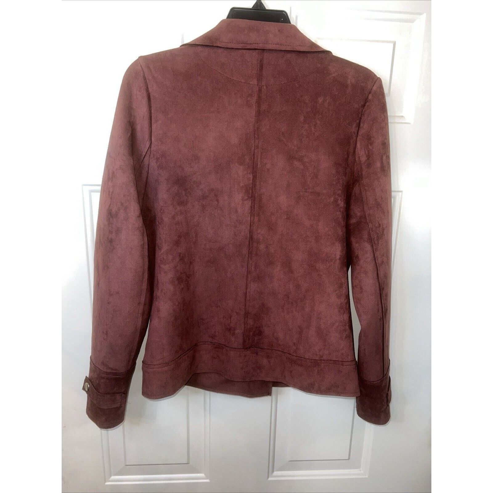 DOEN Doe & Rae Women's Jacket Zip Up Medium Asymmetrical Suede Size M / US 6-8 / IT 42-44 - 7 Thumbnail