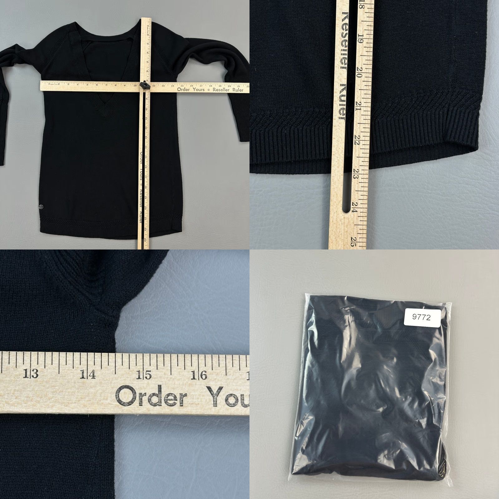 Lululemon Lululemon Sweater Women's 2 Black Unity Back Drop Cashmere Blend Pullover Knit Crew Neck Raglan Sleeve Casual Regular All Seasons Size XS / US 0-2 / IT 36-38 - 8 Thumbnail