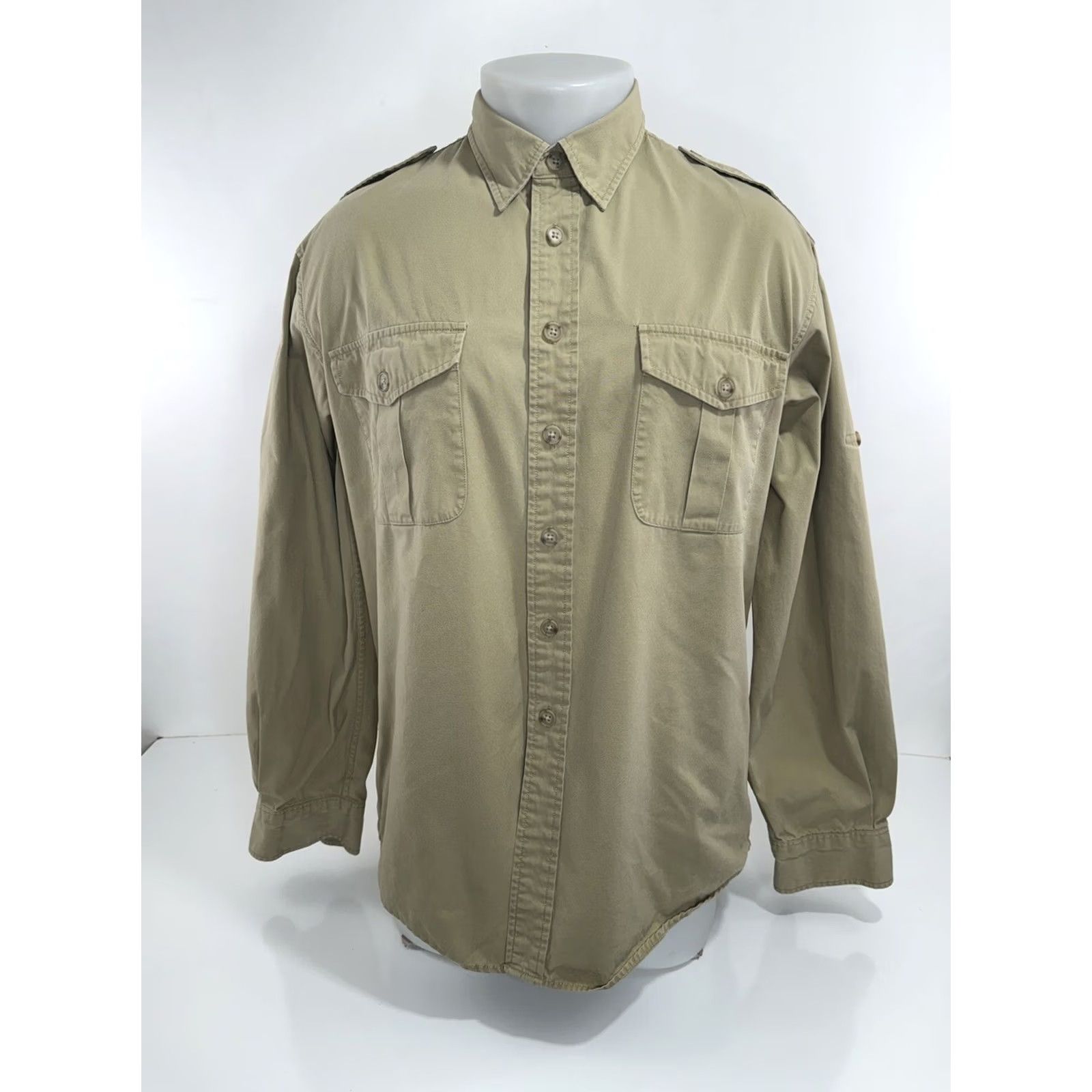 Vintage WILLIS & GEIGER - Classic SAFARI Epaulets Ranch Field Hunting Mens L Shirt Size US L / EU 52-54 / 3 - 2 Thumbnail
