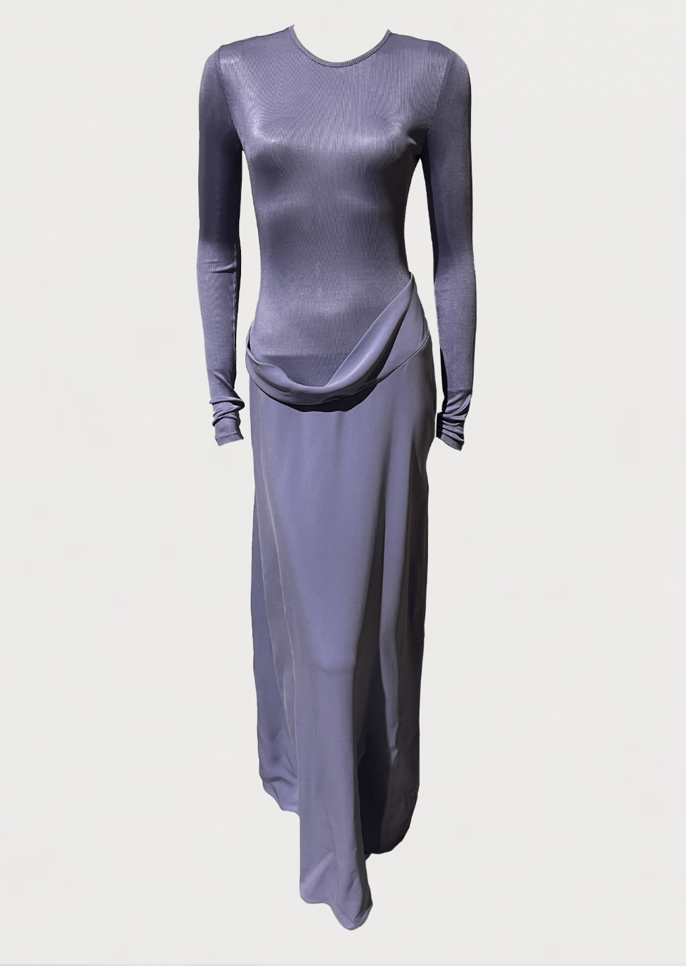 Christopher Esber Ribbed Long Sleeve Cowl Hip Dress Size M / US 6-8 / IT 42-44 - 4 Thumbnail