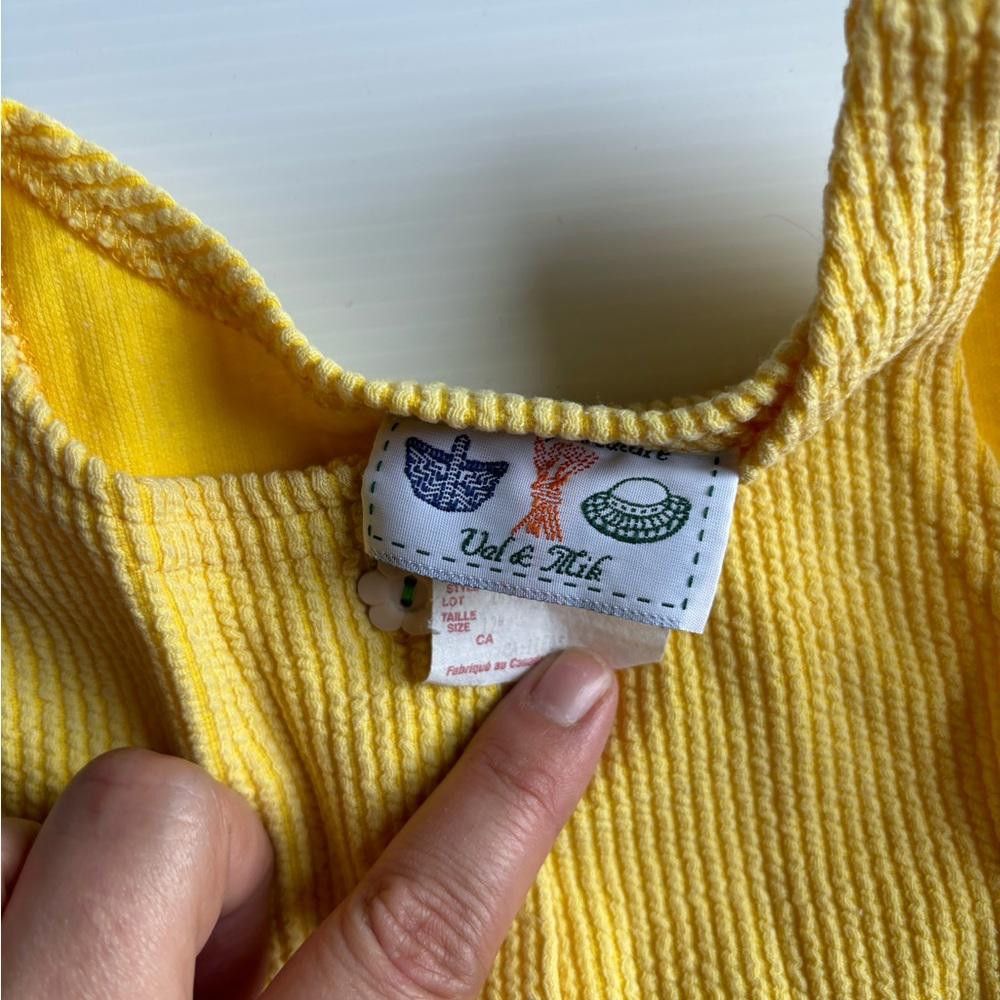 Designer Vintage Val & Mik 1990’s yellow Romper Size ONE SIZE - 3 Thumbnail
