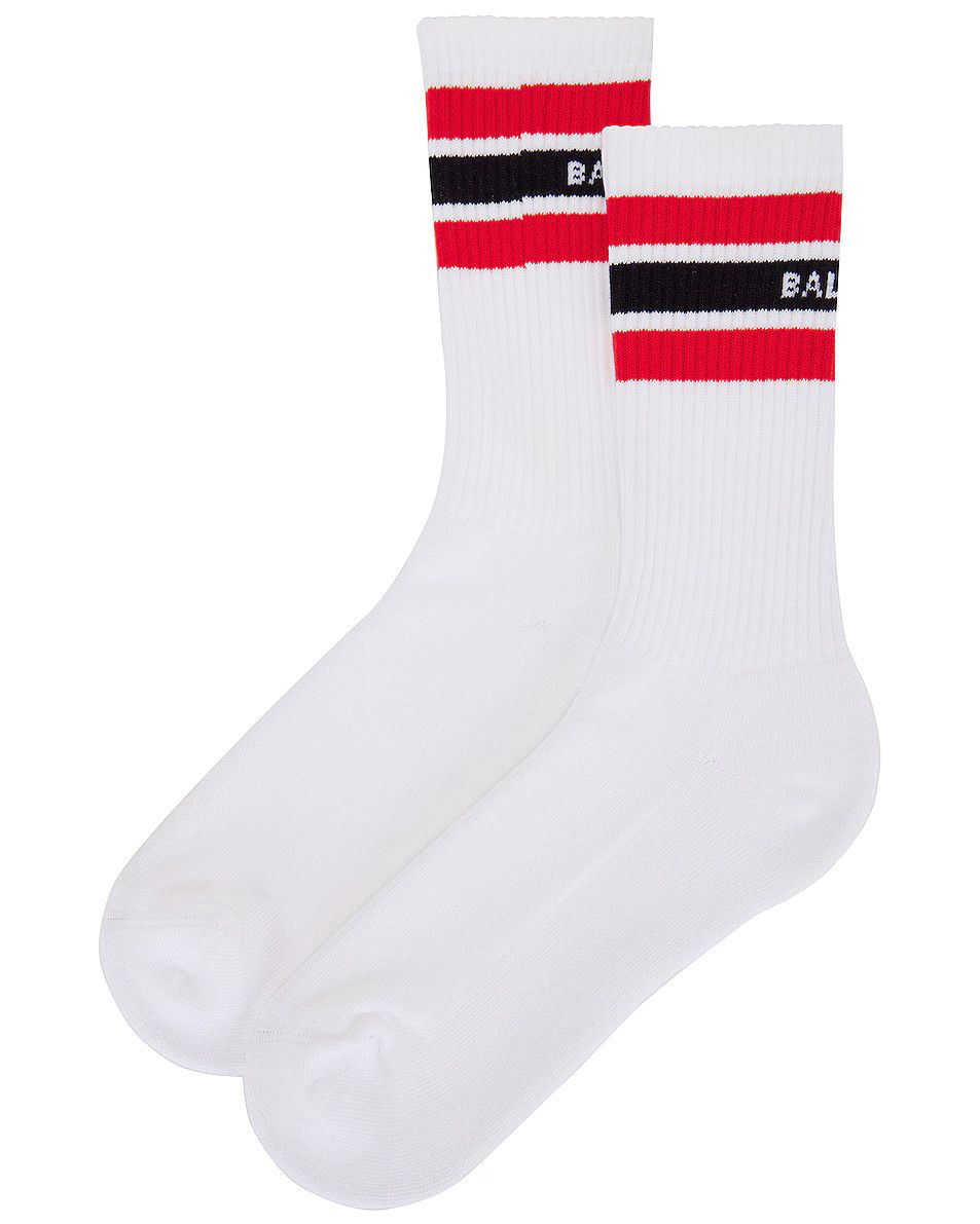 Balenciaga o1mt1gz0824 Size: L / Striped Socks in Multicolor Size ONE SIZE - 2 Thumbnail