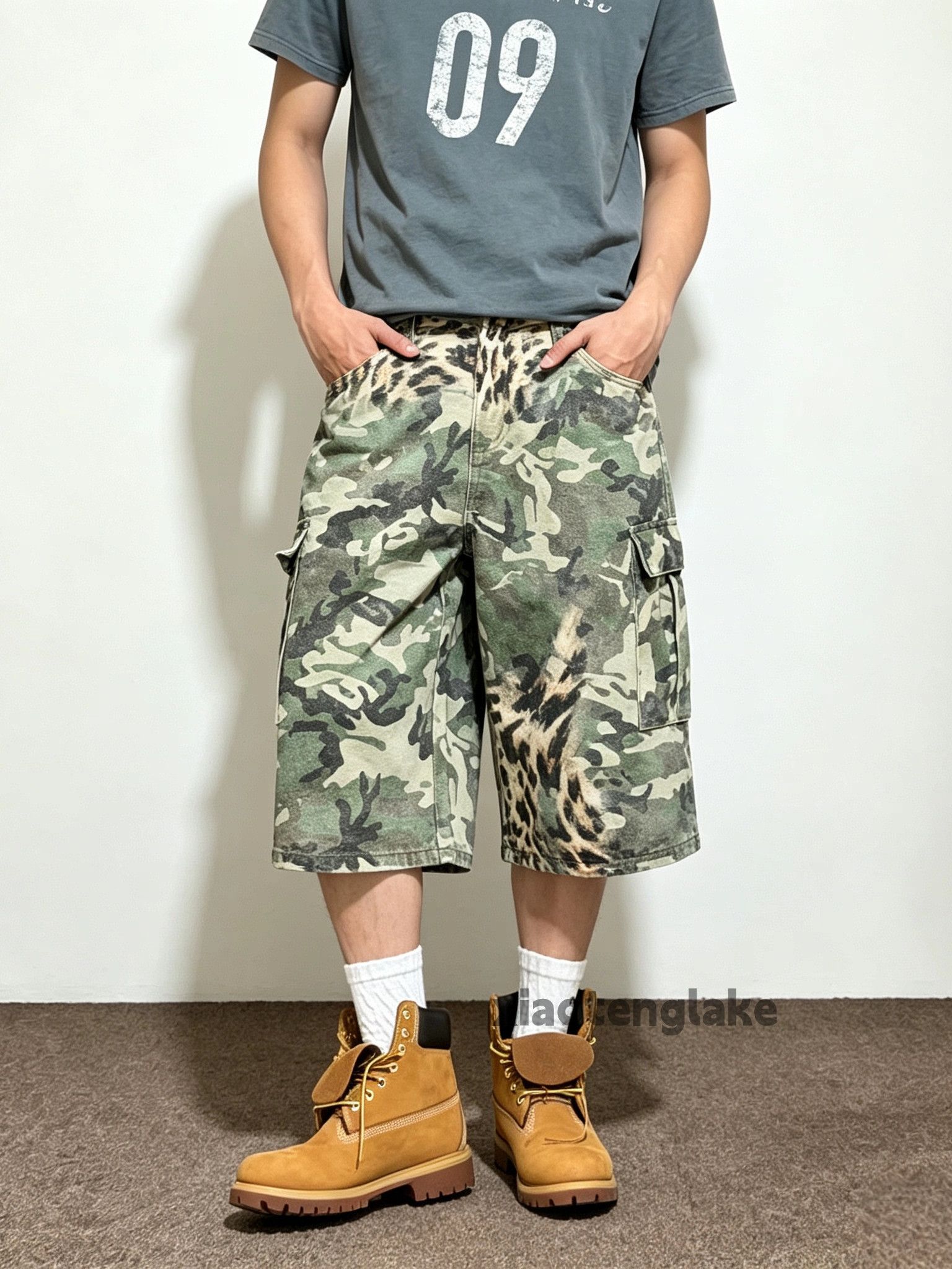 stussy ショーツ oldstussy supreme Vintage zx supreme Stussy style leopard pattern festival shorts