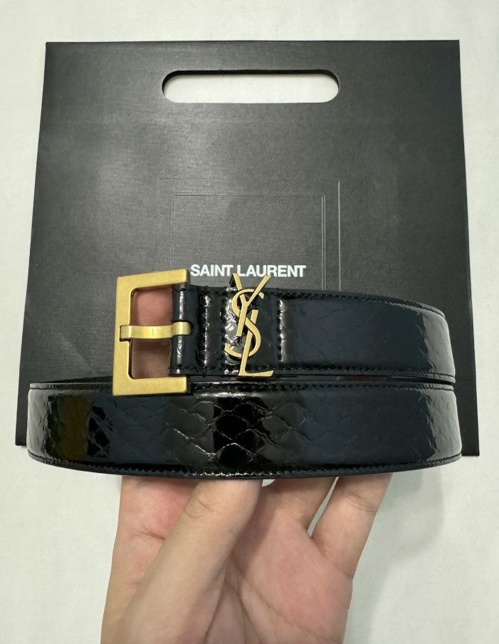 Yves Saint Laurent Logo Belt Grailed