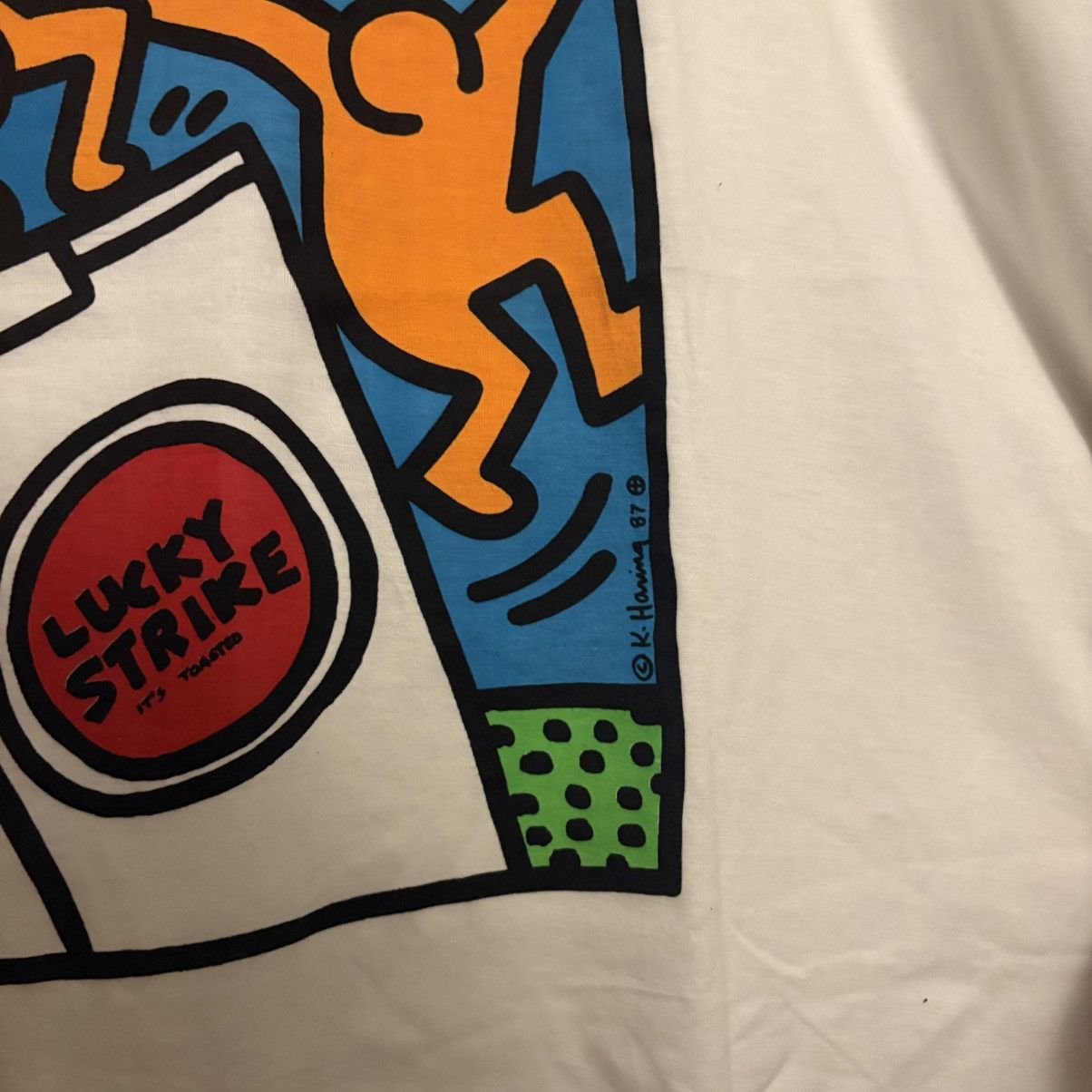 Keith Haring KEITH HARING x LUCKY STRIKE 1987 VINTAGE TSHIRT Size US XL / EU 56 / 4 - 2 Thumbnail