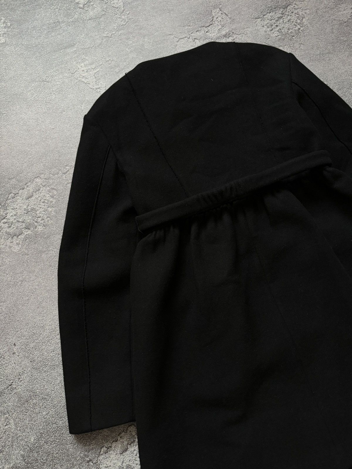 Miu Miu × Prada Miu Miu 44 by Prada black wool coat + belt jacket overcoat Size M / US 6-8 / IT 42-44 - 20 Thumbnail