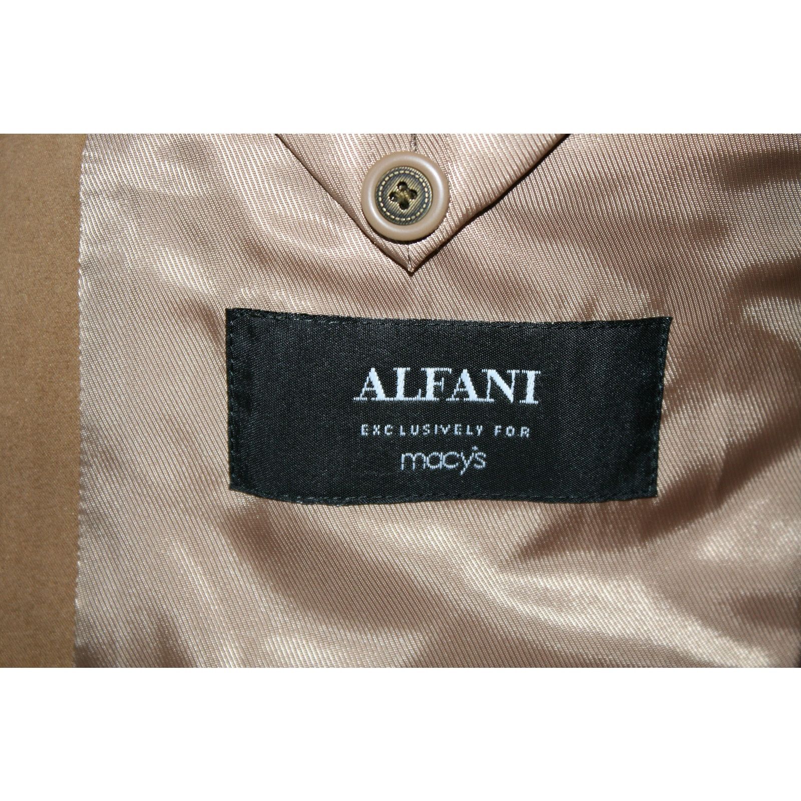 Alfani 42R Alfani Faux Suede Blazer 42R, Brown Polyester Sport Coat Size 42R - 6 Thumbnail