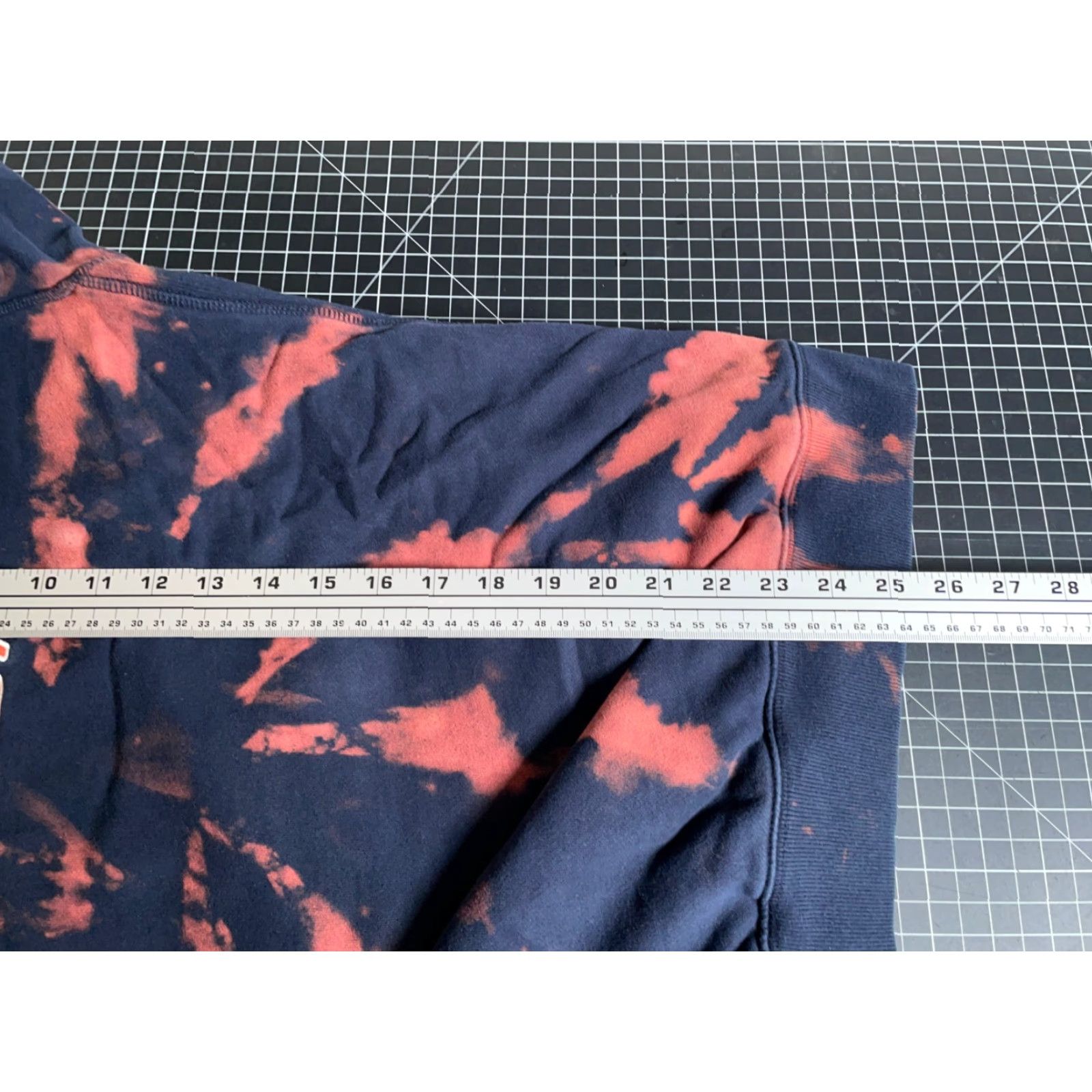Nautica Nautica Sweatshirt Men's XL Dark Blue Orange Bleach Tie Dye Spell Out Crewneck Vintage Graphic Print Pullover Hoodie? Size US XL / EU 56 / 4 - 6 Thumbnail