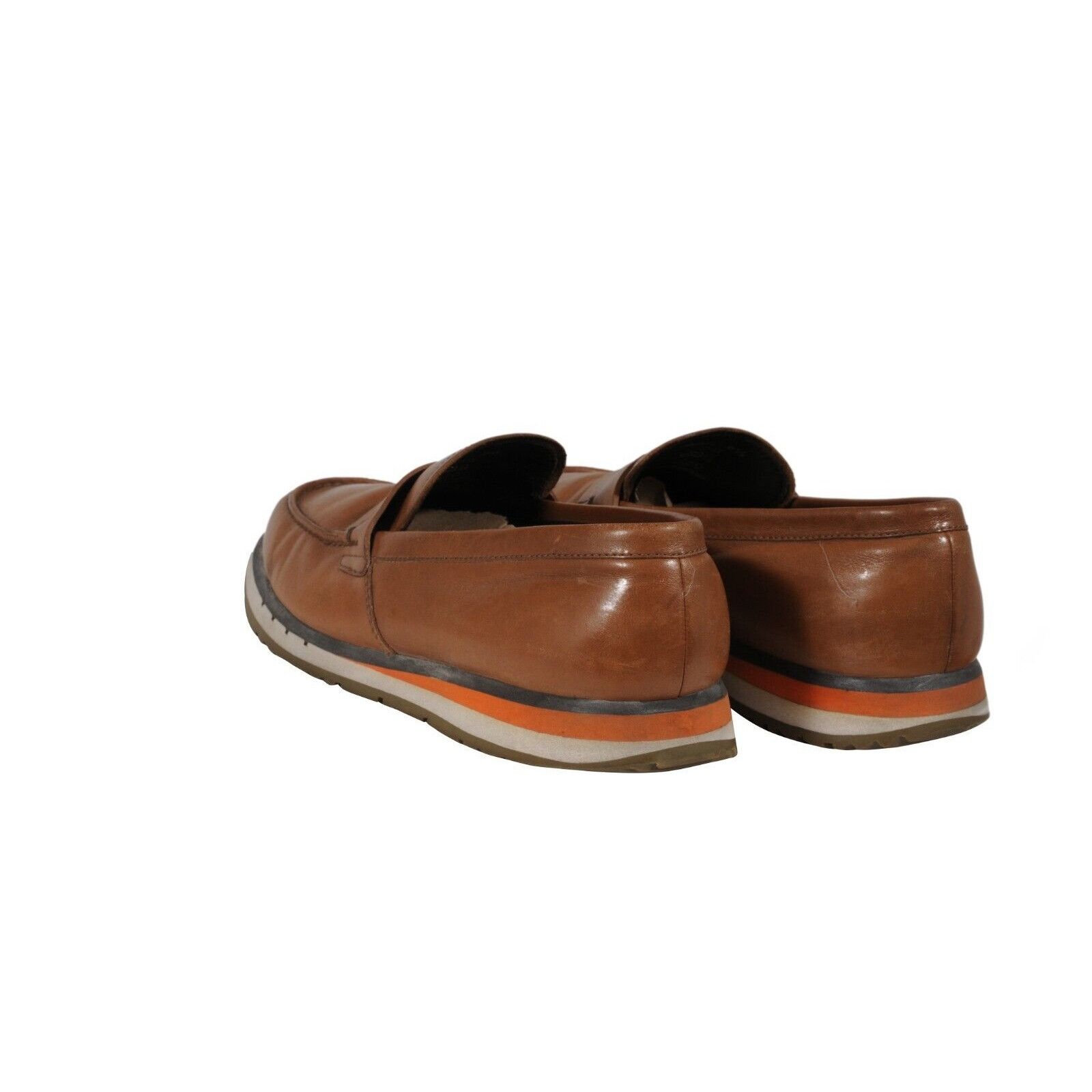 Prada Penny Loafers Brown Leather - 02475 Size US 9.5 / EU 42-43 - 6 Thumbnail