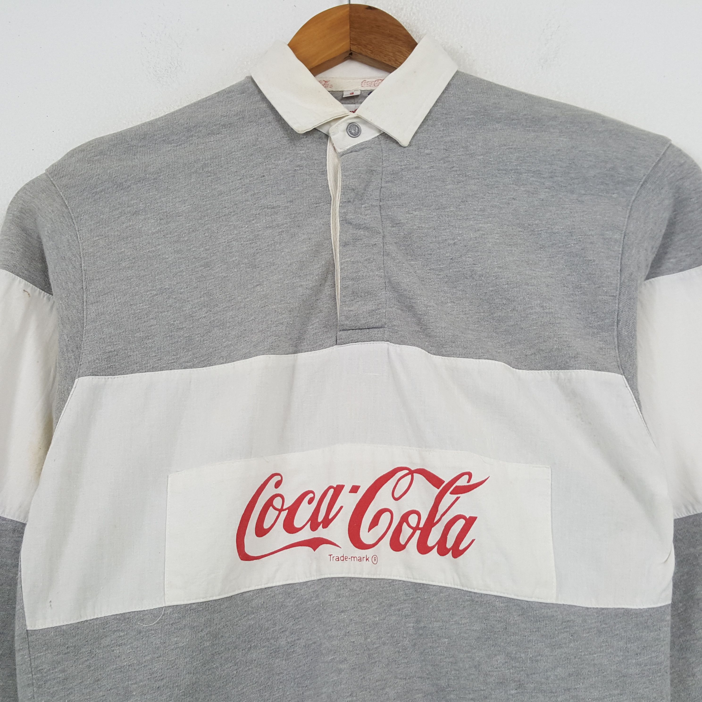 Coca Cola × Rap Tees × Vintage Vintage COCA-COLA Rap Tees Style Rugby Polos C285N80 Size US M / EU 48-50 / 2 - 2 Thumbnail