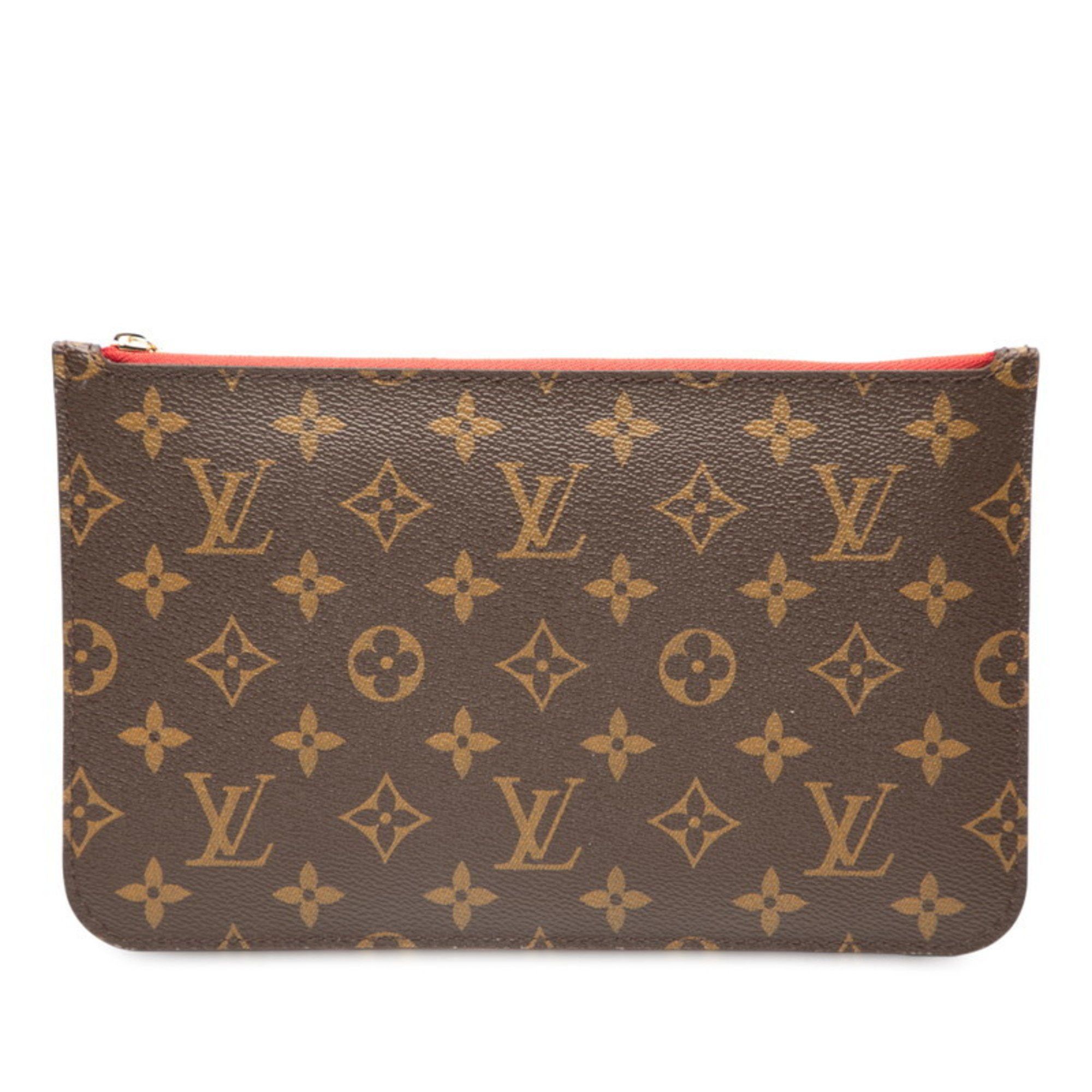 Louis Vuitton Louis Vuitton Monogram Neverfull MM with attached pouch in brown and red. Women's. Size ONE SIZE - 1 Thumbnail