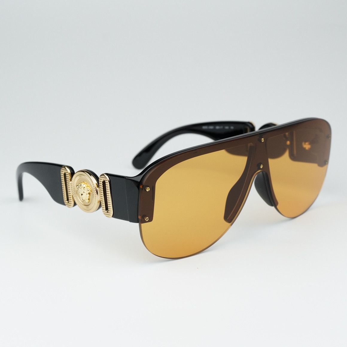 Versace NEW Versace VE4391 GB1/7 Shield Unisex Sunglasses Size ONE SIZE - 4 Thumbnail