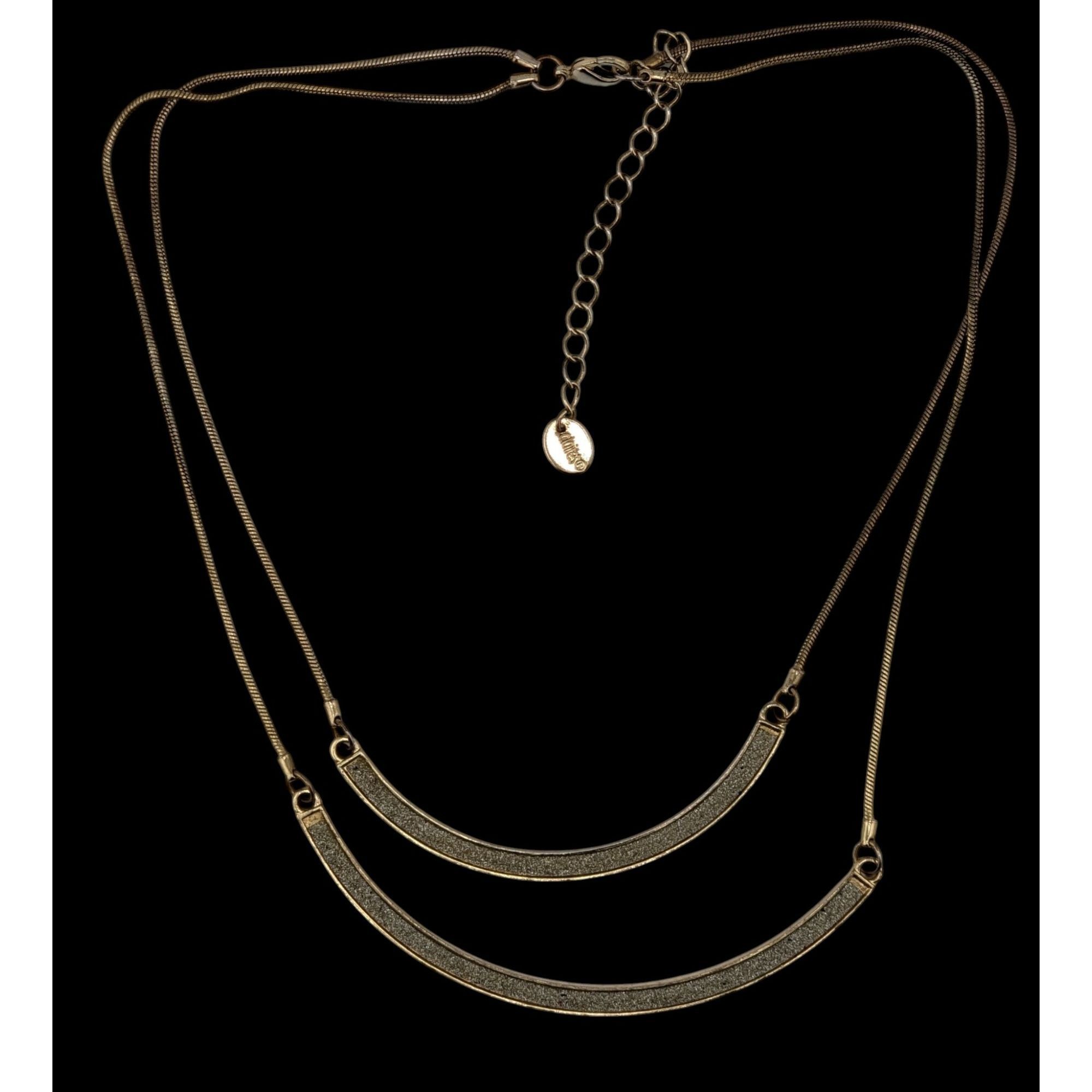 Other Claires Double Layer Glitter Crescent Necklace Size ONE SIZE - 3 Thumbnail