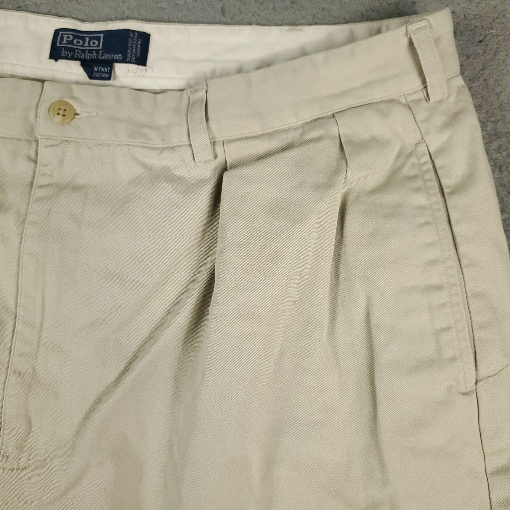 Ralph Lauren Ralph Lauren Shorts Mens Size 42 Beige Casual Pleated Slash Pockets Chino * Size US 42 / EU 58 - 3 Thumbnail