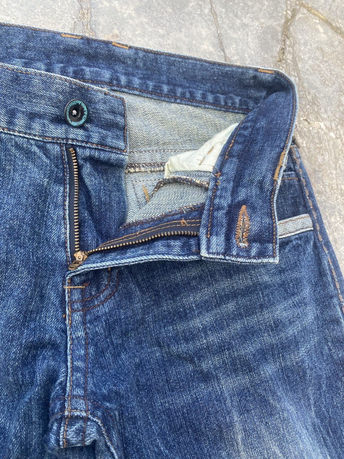 Japanese Brand B.S RAW Claw Mark Twisted Flared Jeans Size US 30 / EU 46 - 10 Thumbnail