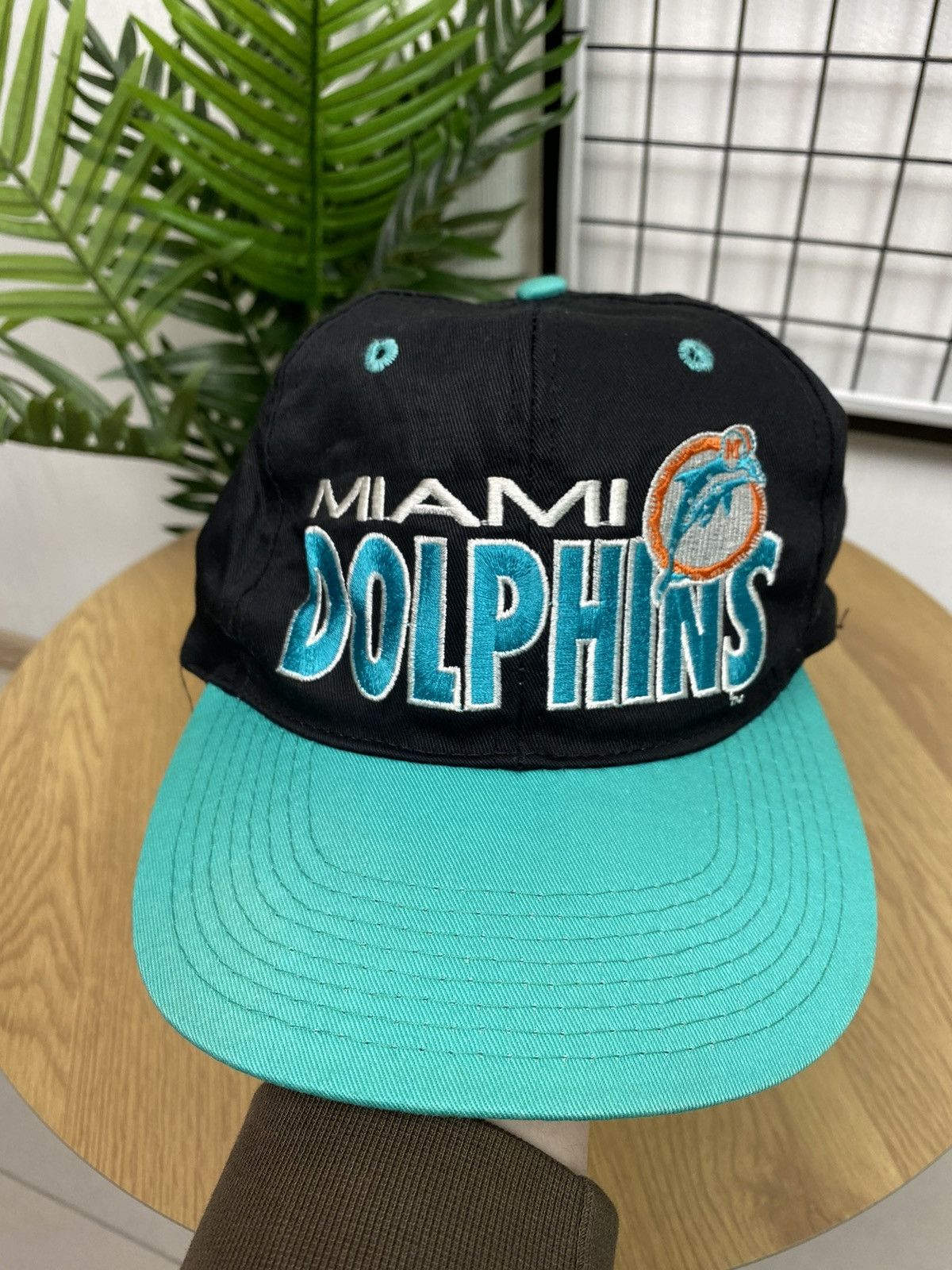 NFL Vintage 1991 Rare NFL Miami Dolphins Team Logo Hat Cap 90s Size ONE SIZE - 6 Thumbnail
