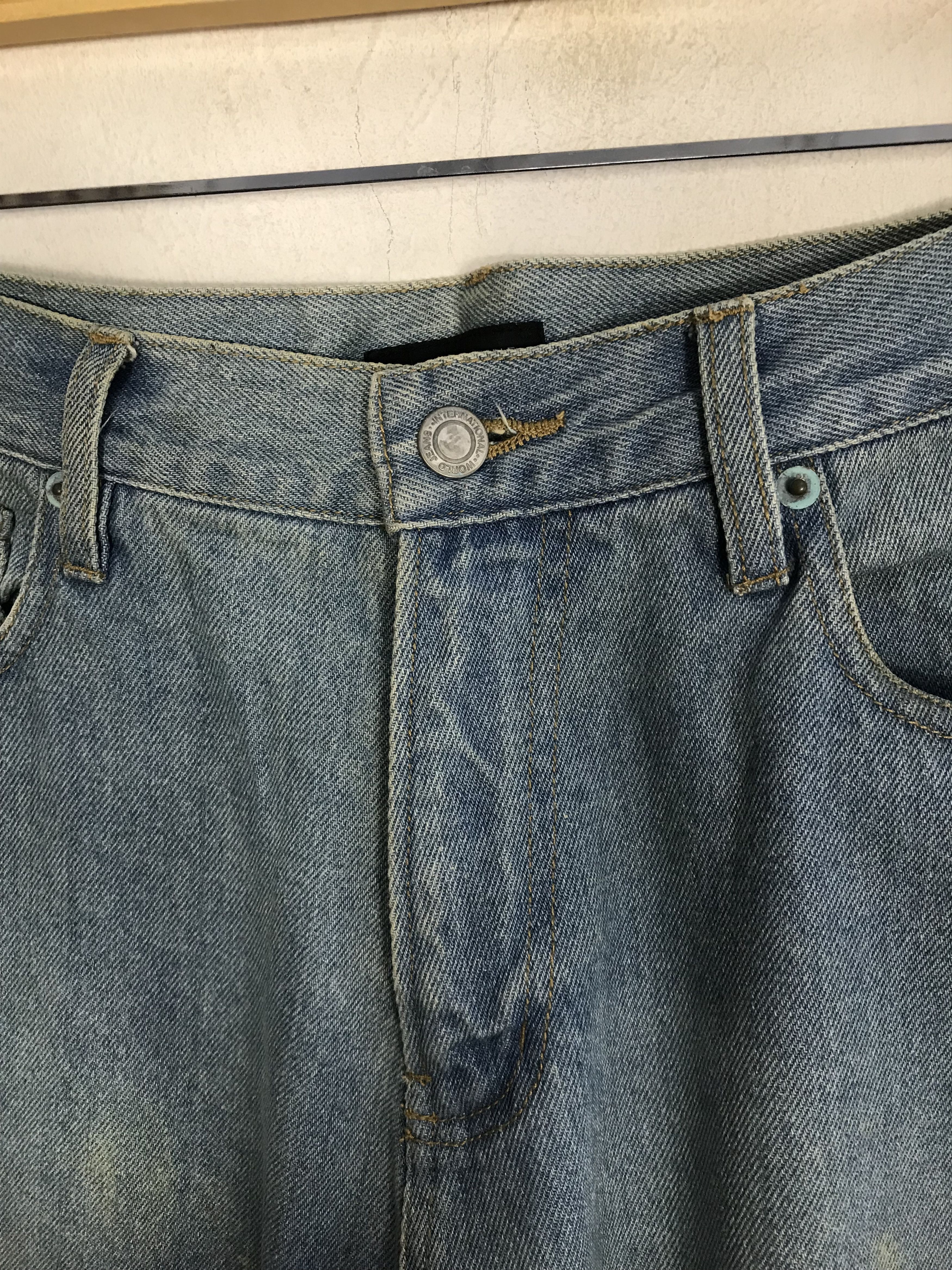 Japanese Brand × Vintage Vintage Power To The People Design Distressed Denim Jeans Size US 31 - 9 Thumbnail