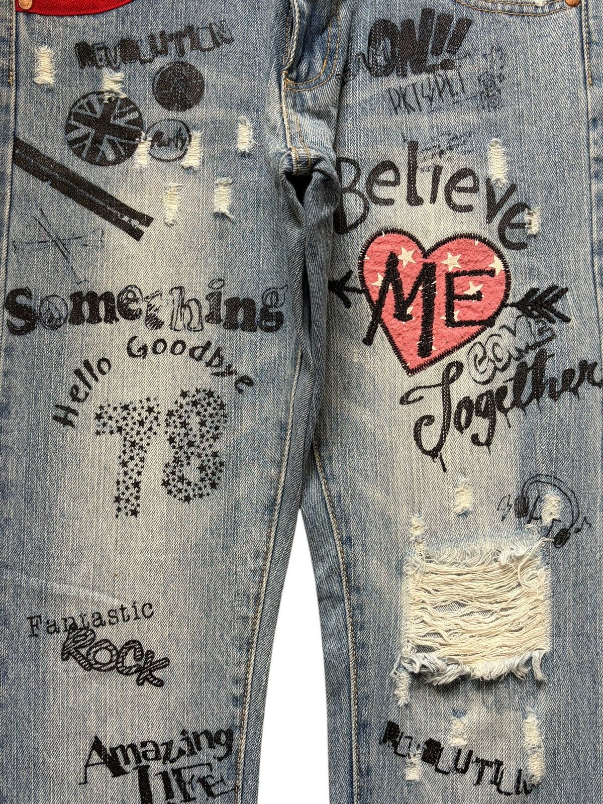 Dsquared2 Vintage Japanese Brand Rock N Roll Distressed Jeans Size 29" - 3 Thumbnail