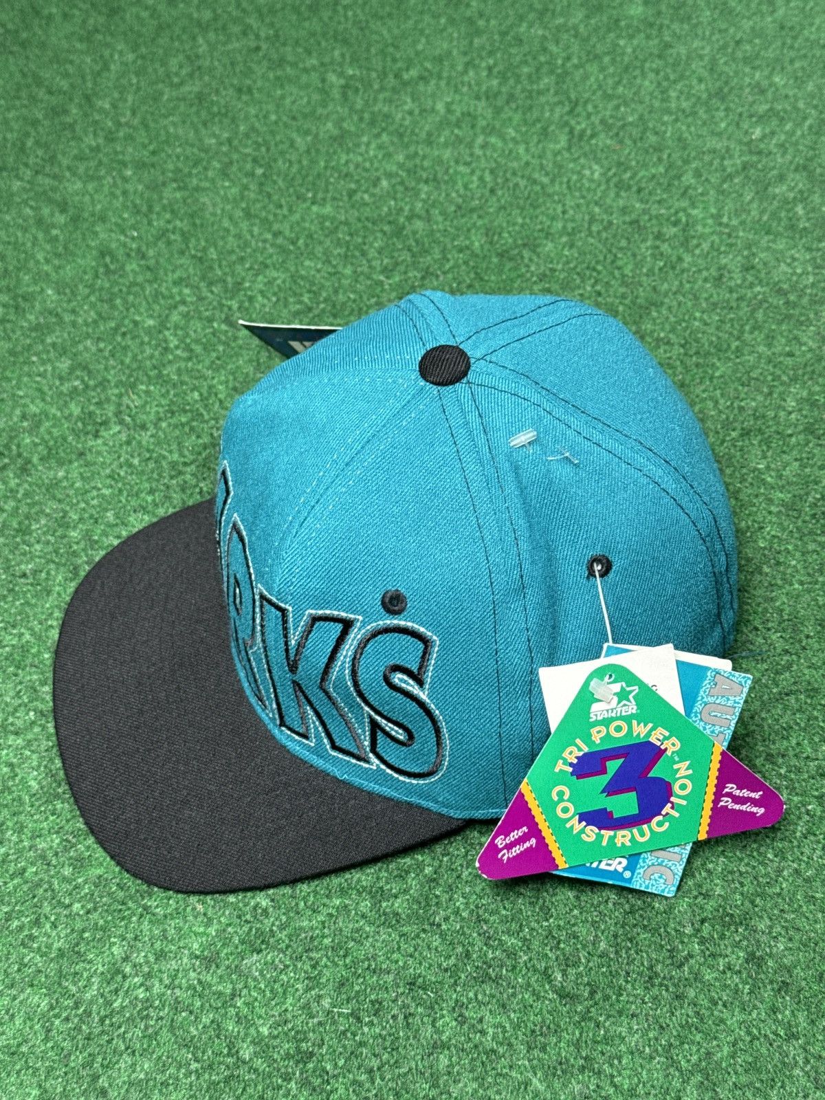 Starter × Vintage Vintage 90s NWT San Jose Sharks Starter Fitted 7-7 3/4 Hat Size ONE SIZE - 2 Thumbnail