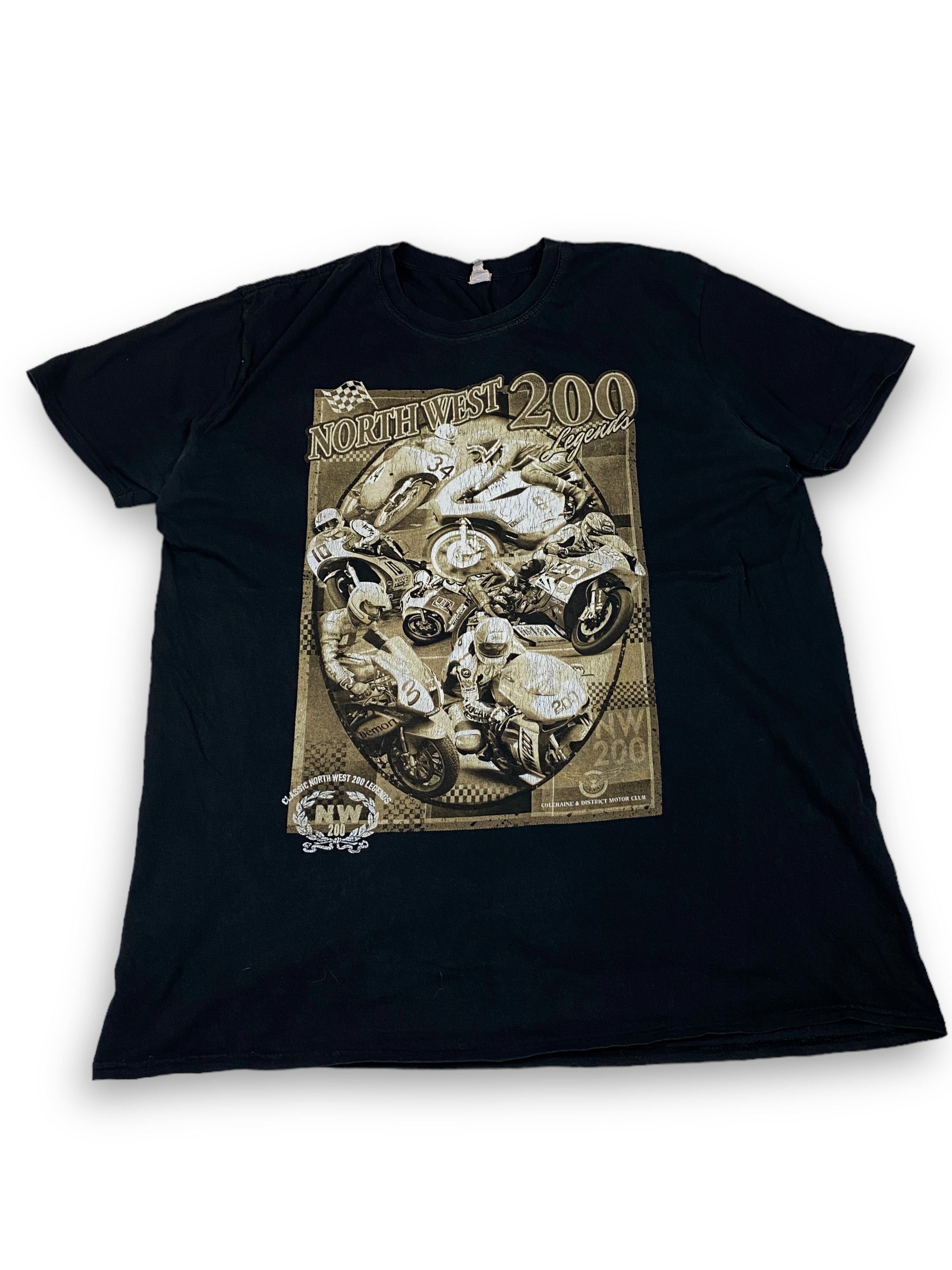 Vintage Vintage NORTH WEST 200 Bike Race Black Faded Tee Y2k M644 Size US M / EU 48-50 / 2 - 1 Thumbnail