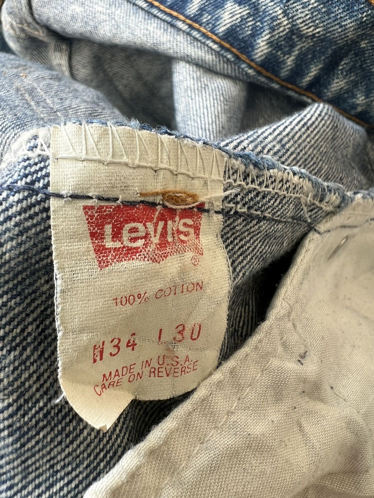 Levi's Vintage 80s Levi’s 505 Mud Acid Wash Denim Rips Knee Jeans Size US 34 / EU 50 - 23 Thumbnail