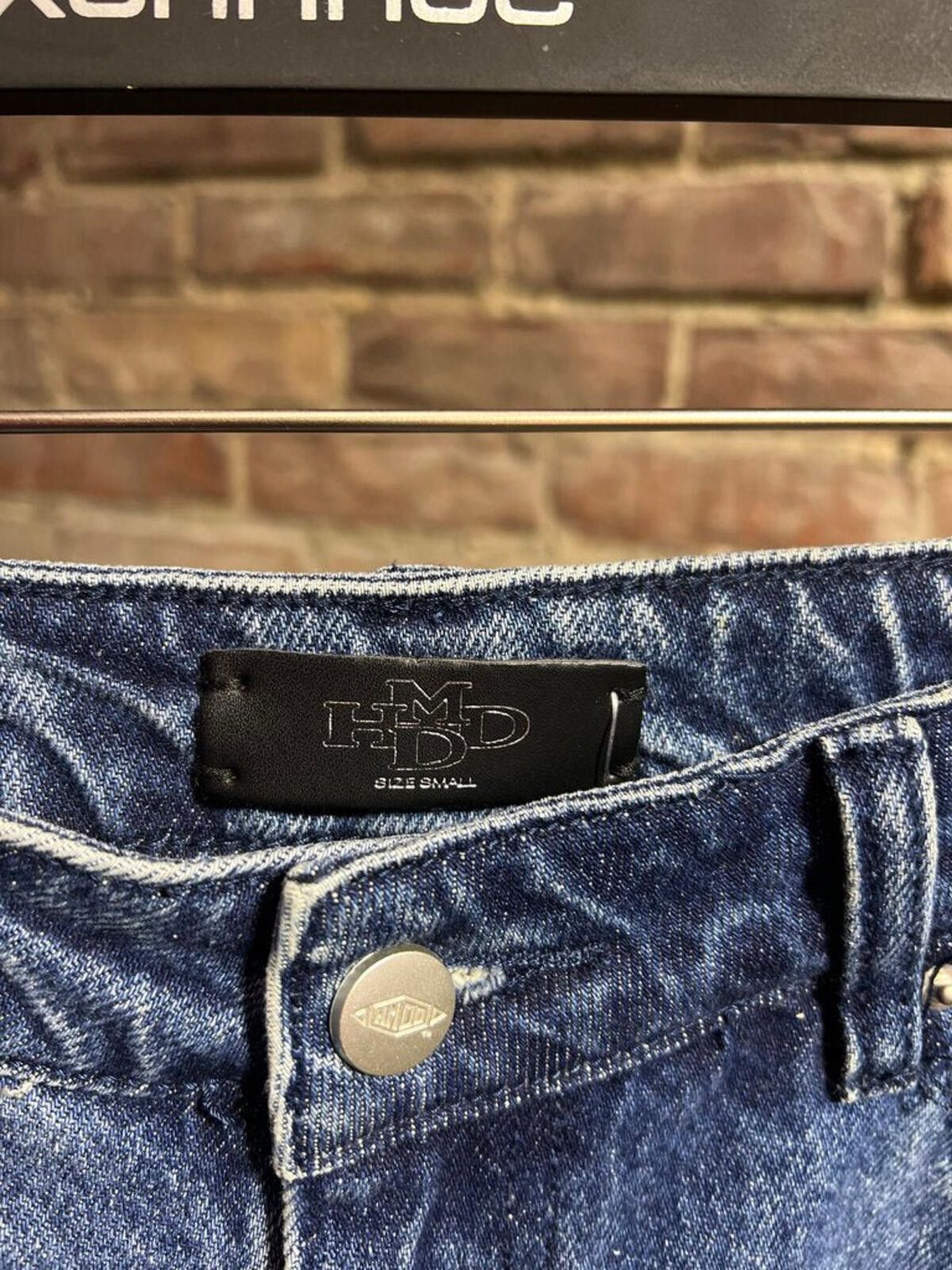 HMDD Hmdd Blue Carpenter Crystal Denim Jorts Sz. s Size ONE SIZE - 3 Thumbnail