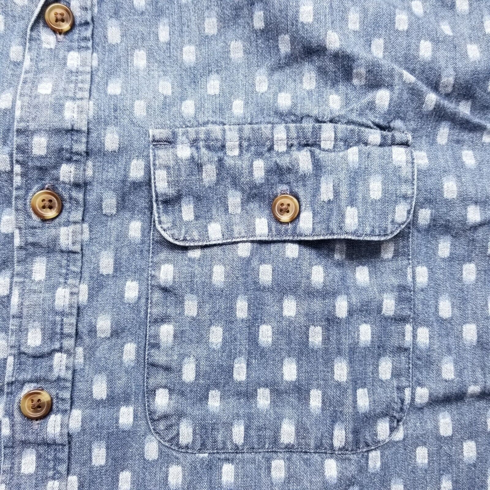 Old Navy Old Navy Shirt Mens 2XL Blue Button Up Short Sleeve Pocket Size US XXL / EU 58 / 5 - 4 Thumbnail
