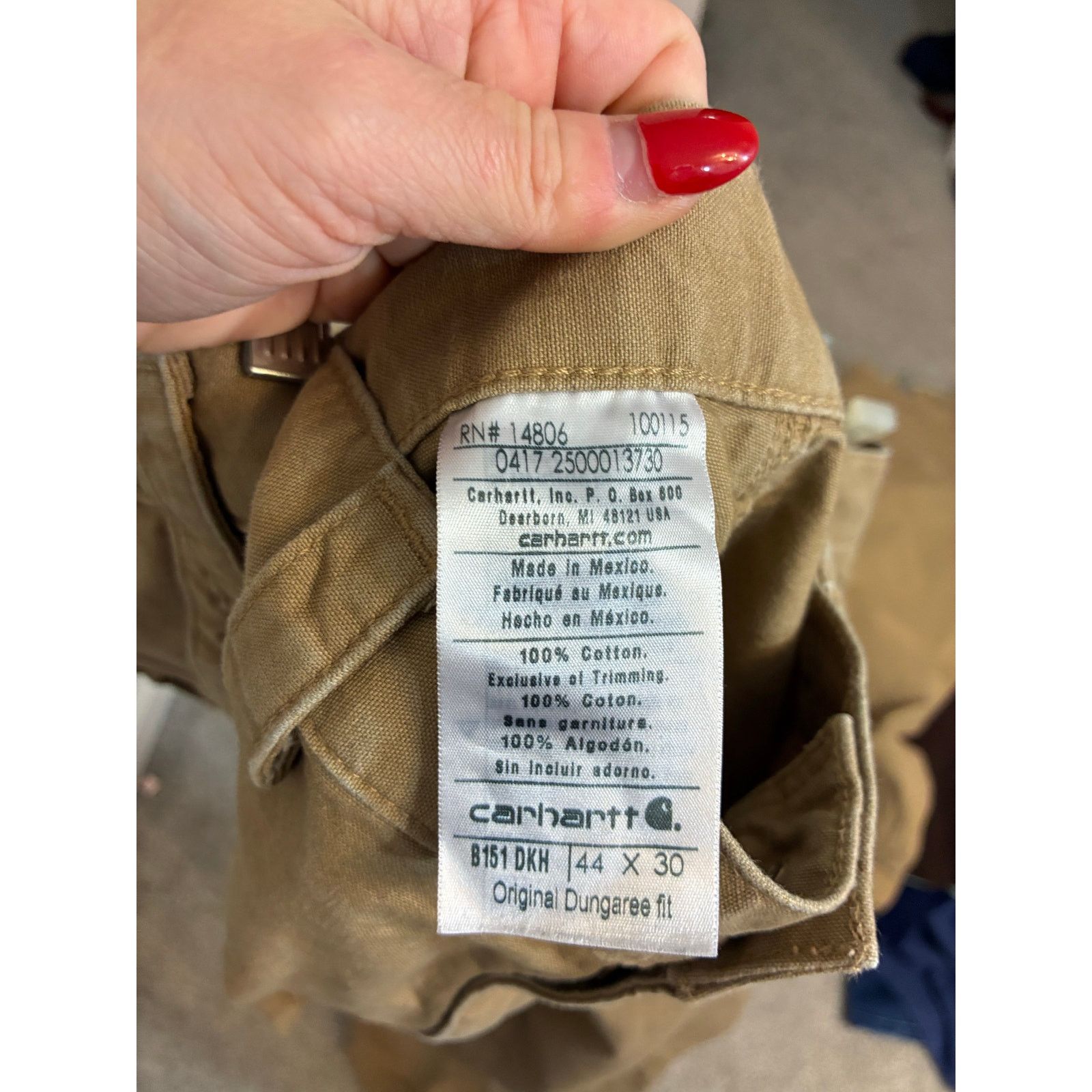Carhartt Carhartt Cargo Orginal Dungaree Fit Men's Work Pants 44W Size US 44 / EU 60 - 5 Thumbnail