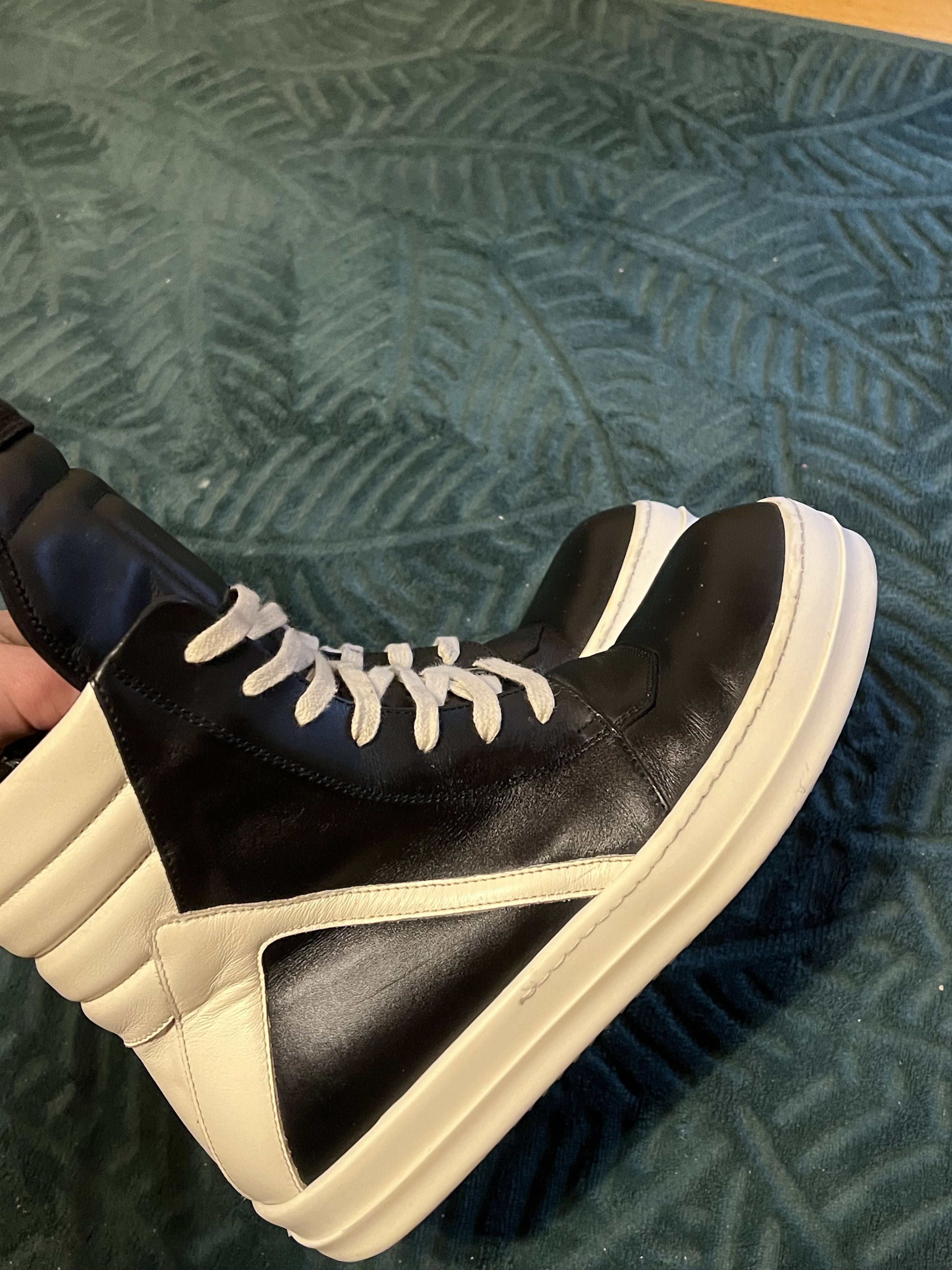 Rick Owens Rick Owens Black & Milk Geobasket Size US 8 / EU 41 - 7 Thumbnail