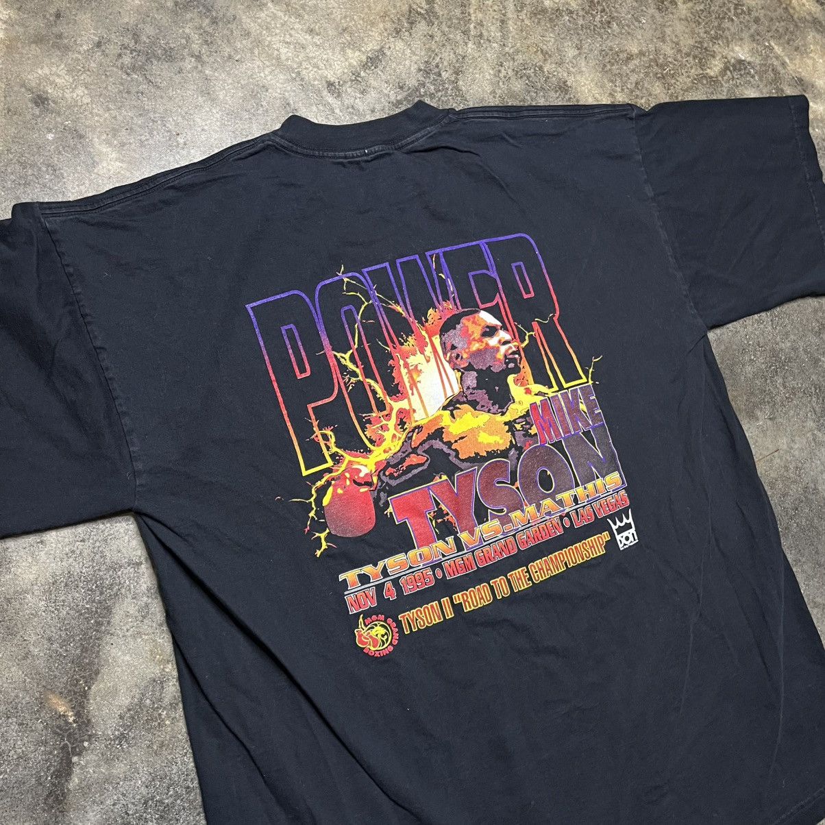 Vintage vintage mike tyson vs mathis 90s boxing tshirt Size US L / EU 52-54 / 3 - 1 Thumbnail