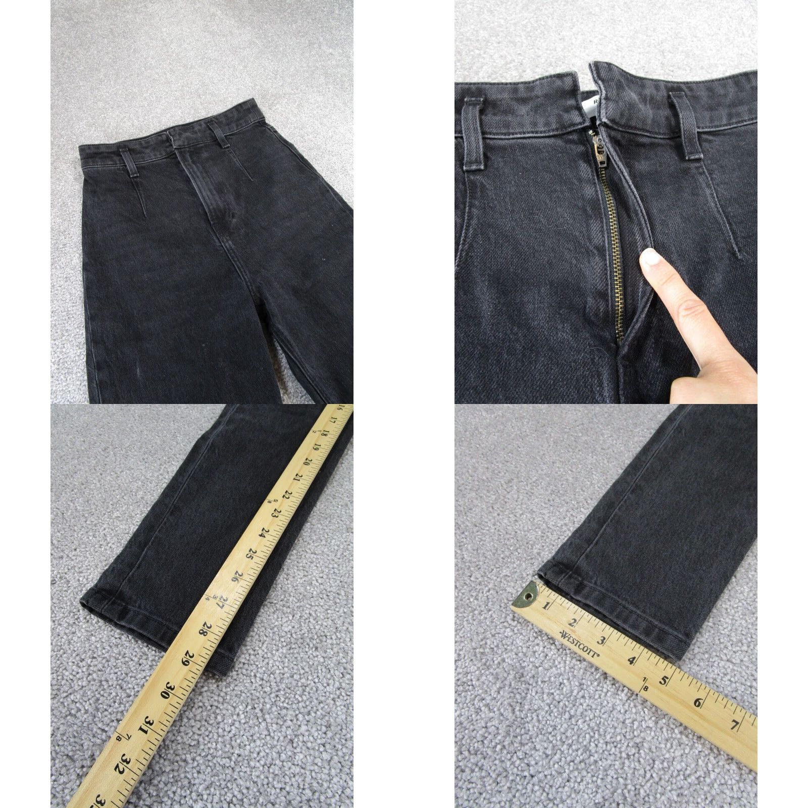 Reformation Womens Black High Rise Skinny Jeans Denim Size 25