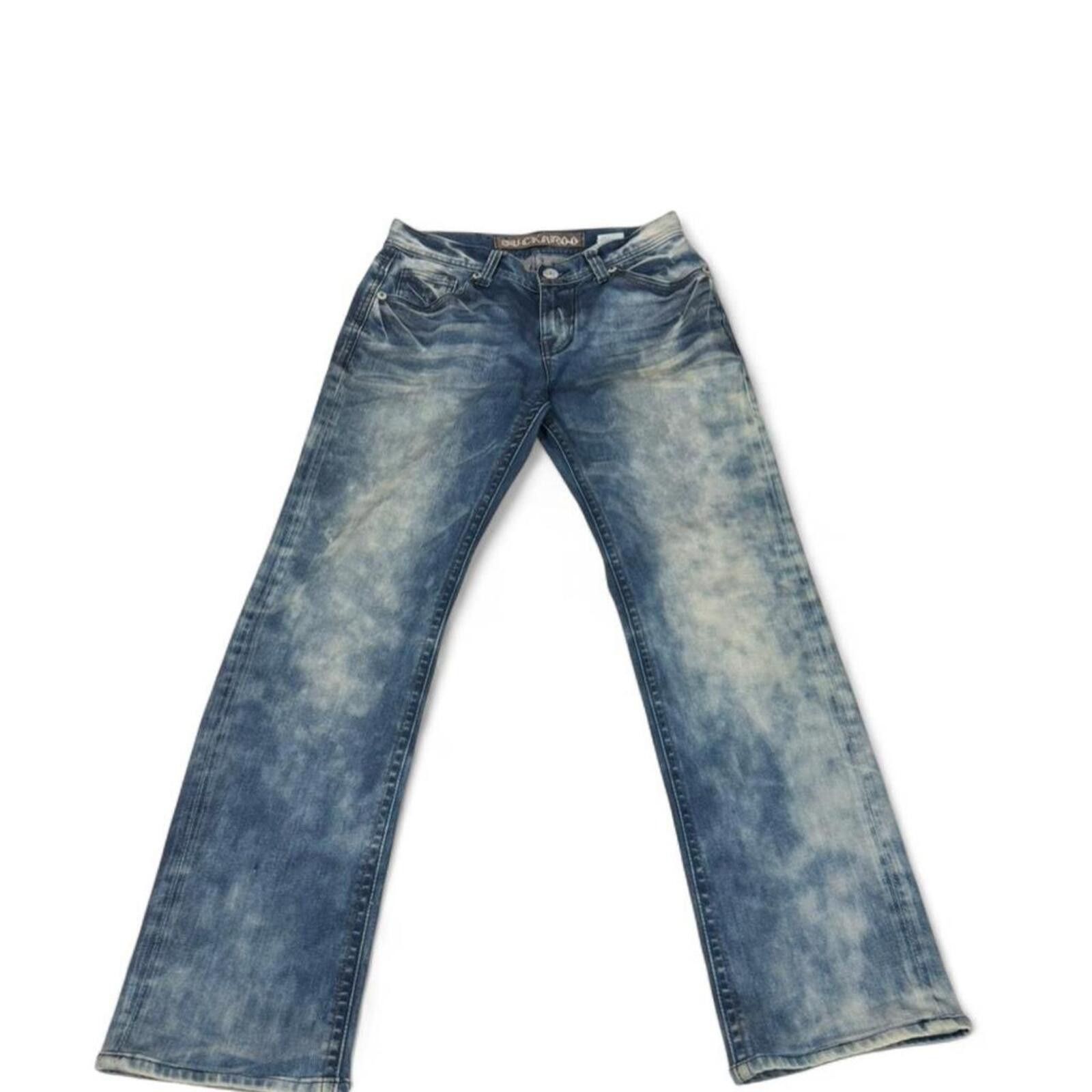 Other BUCKAROO LIGHT WASH UNIQUE DESIGN STRAIGHT LEG DENIM JEANS Size US 30 / EU 46 - 2 Thumbnail