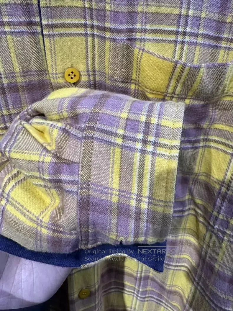 Balenciaga Balenciaga Double-sided flannel shirt classic yellow and b Size US XS / EU 42 / 0 - 8 Thumbnail