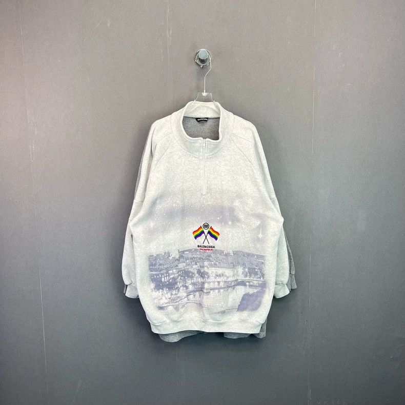 Balenciaga Balenciaga Splicing fake two printed embroidered colorful Size US S / EU 44-46 / 1 - 1 Thumbnail