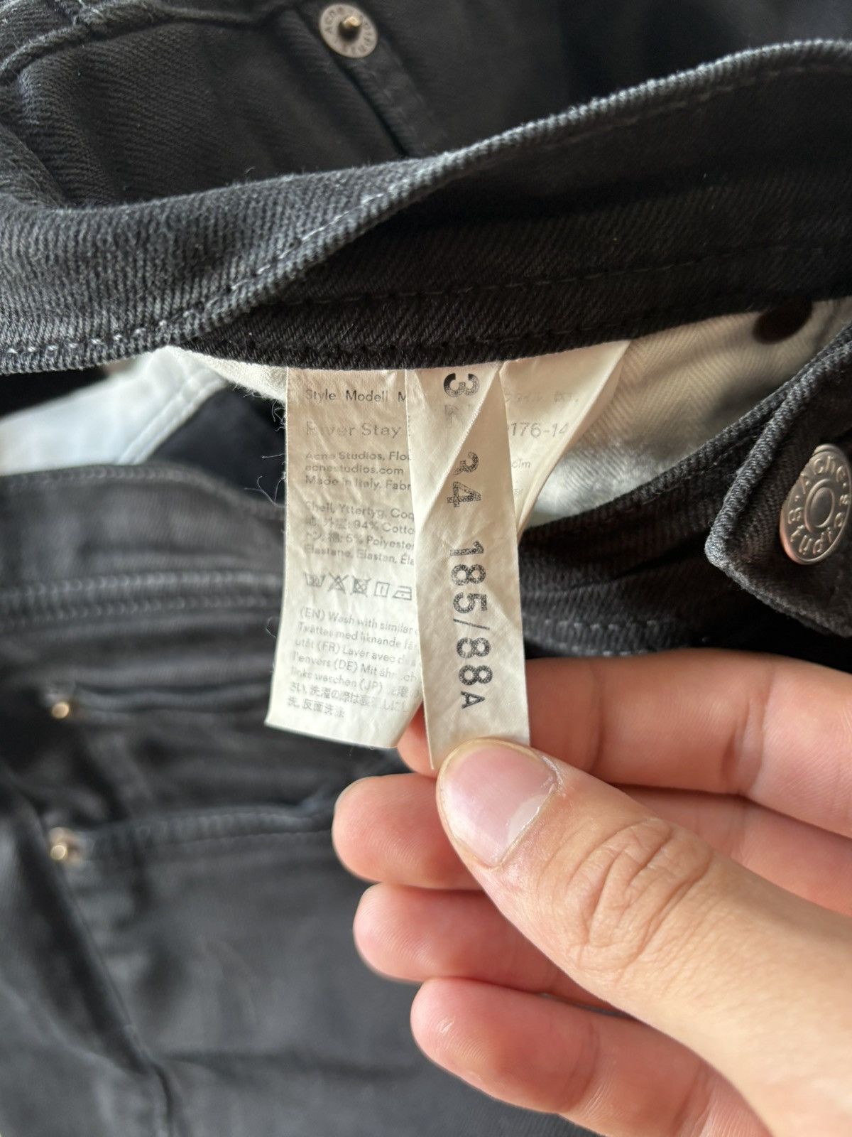 Acne Studios Acne Studios Slim Fit Black Jeans Size US 32 / EU 48 - 5 Thumbnail