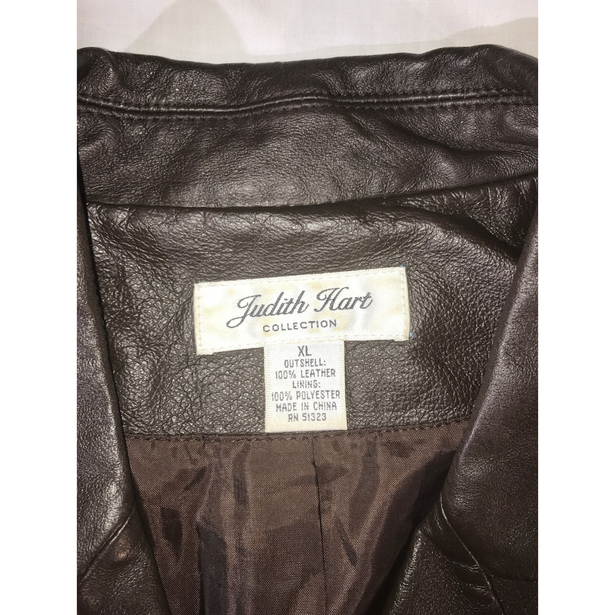 Vintage Judith Hart Women's Chocolate Brown Leather Y2K Fall Blazer Size XL / US 12-14 / IT 48-50 - 3 Thumbnail