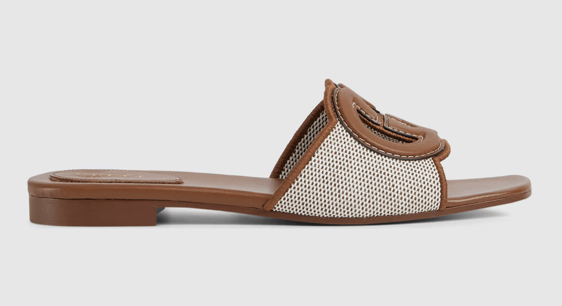 Gucci Gucci GG Interlocking Logo Brown Flat Slide Sandal 42 Size US 12 / IT 42 - 5 Thumbnail