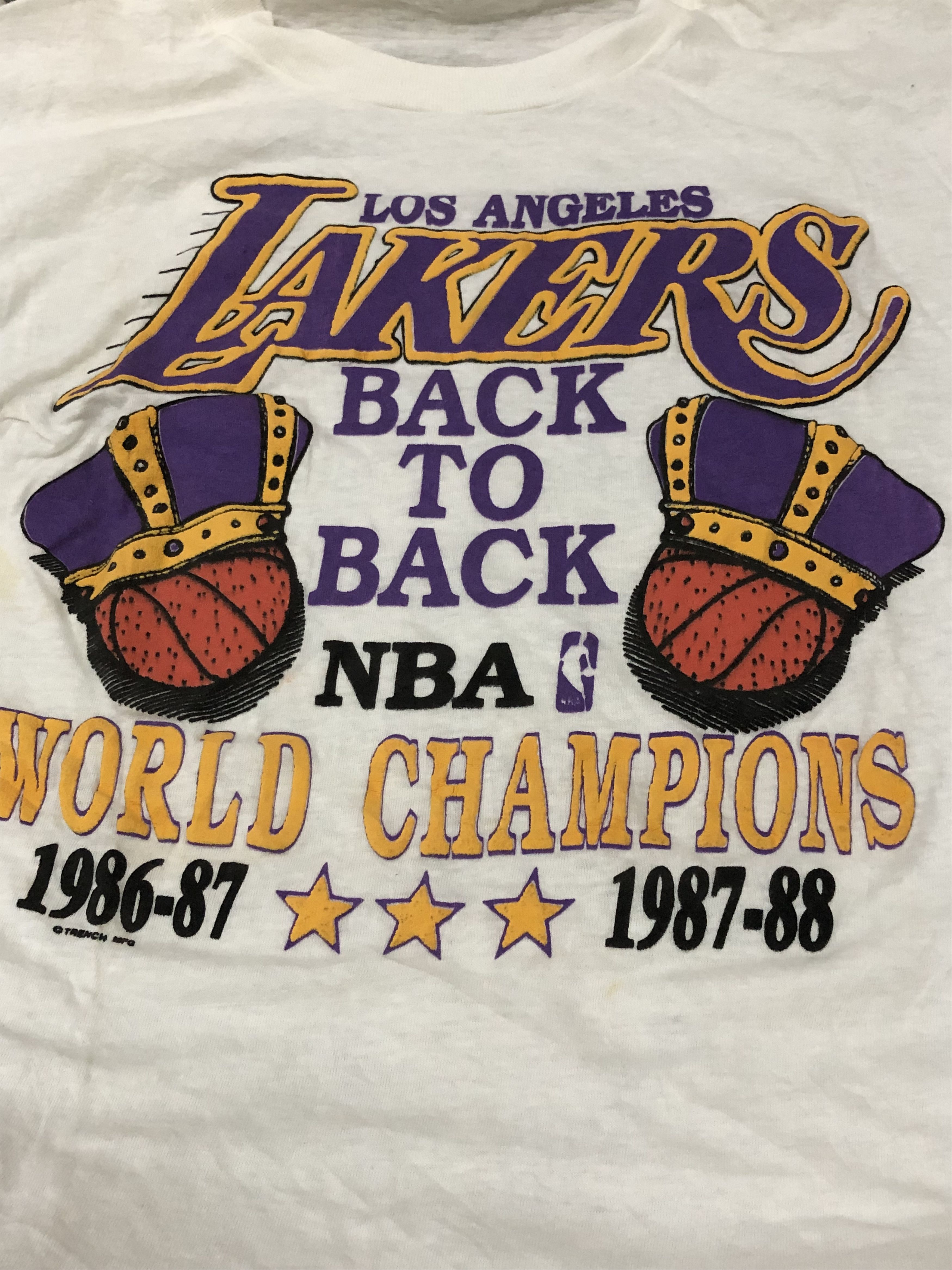 NBA × Vintage Vintage NBA World Champions L.A Lakers Tshirt Size US L / EU 52-54 / 3 - 3 Thumbnail