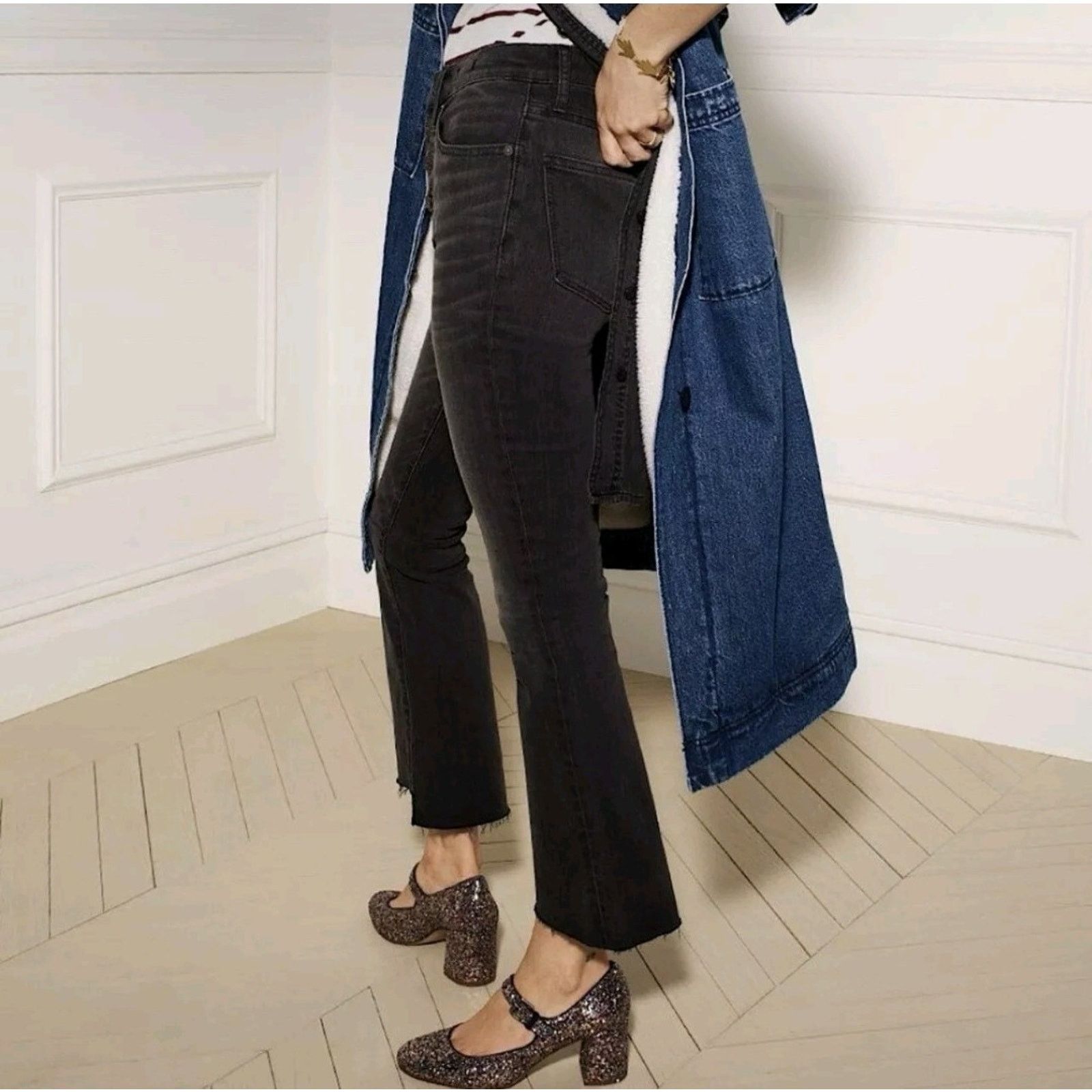 Madewell Madewell Cali Demi Boot High Rise Raw Hems Jeans Size 25T Size 26" / US 2 / IT 38 - 1 Thumbnail