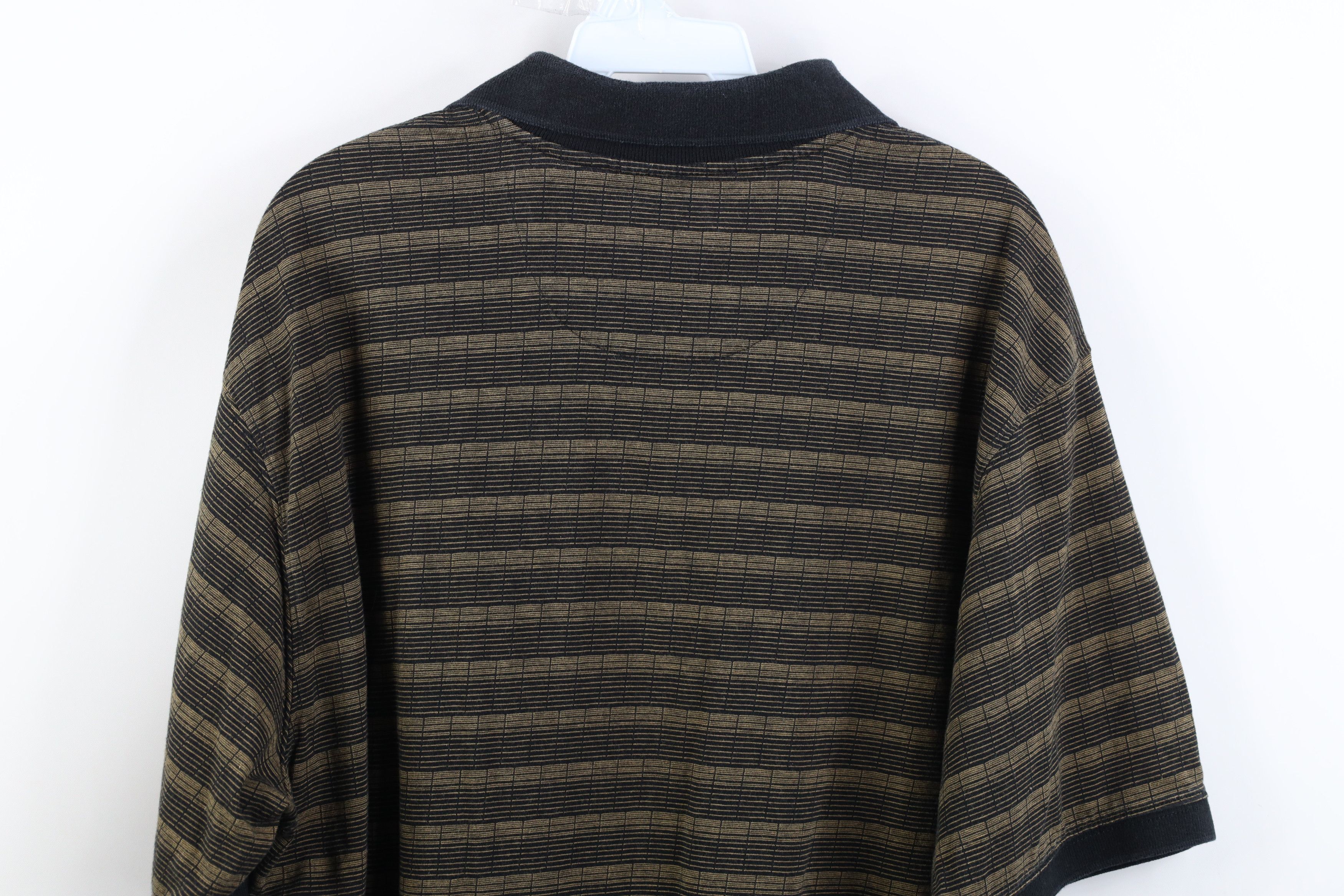 Vintage Vintage 90s Streetwear Striped Knit Collared Golf Polo Shirt Size US XL / EU 56 / 4 - 10 Thumbnail