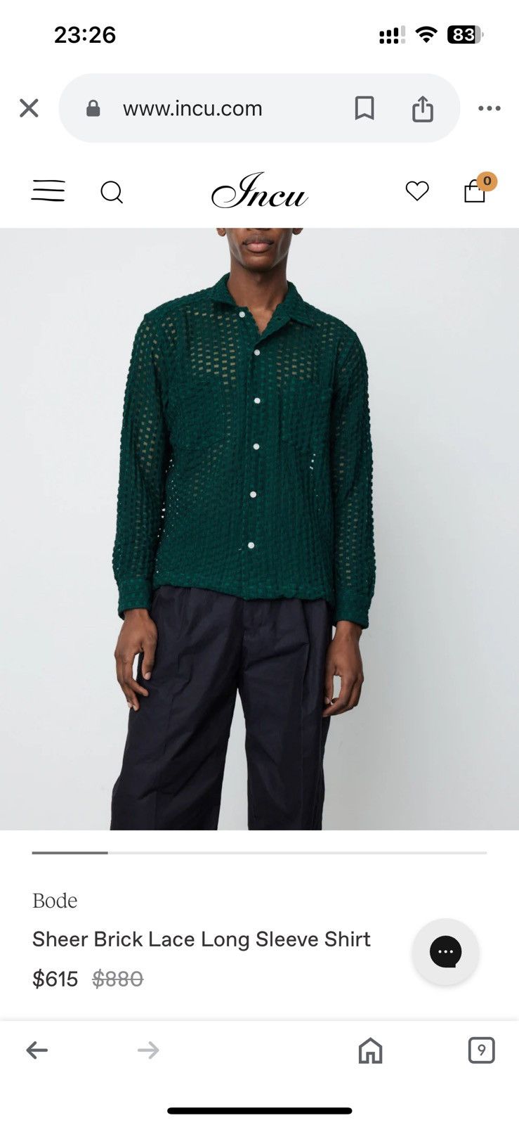 トップス 22AW BODE SHEER BRICK L/S SHIRT GREEN 22AW BODE SHEER BRICK L/S SHIRT GREEN