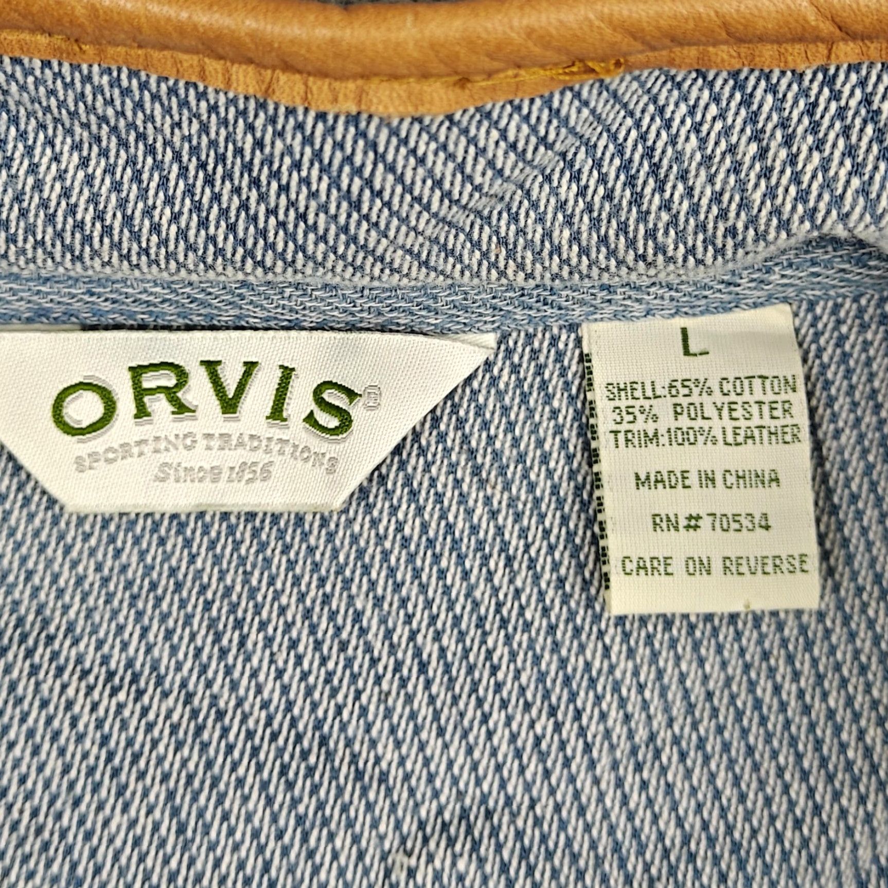 Orvis Orvis Sweatshirt Mens Large Gray Leather Elbow Patch 1/4 Zip Pullover Fleece Size US L / EU 52-54 / 3 - 3 Thumbnail