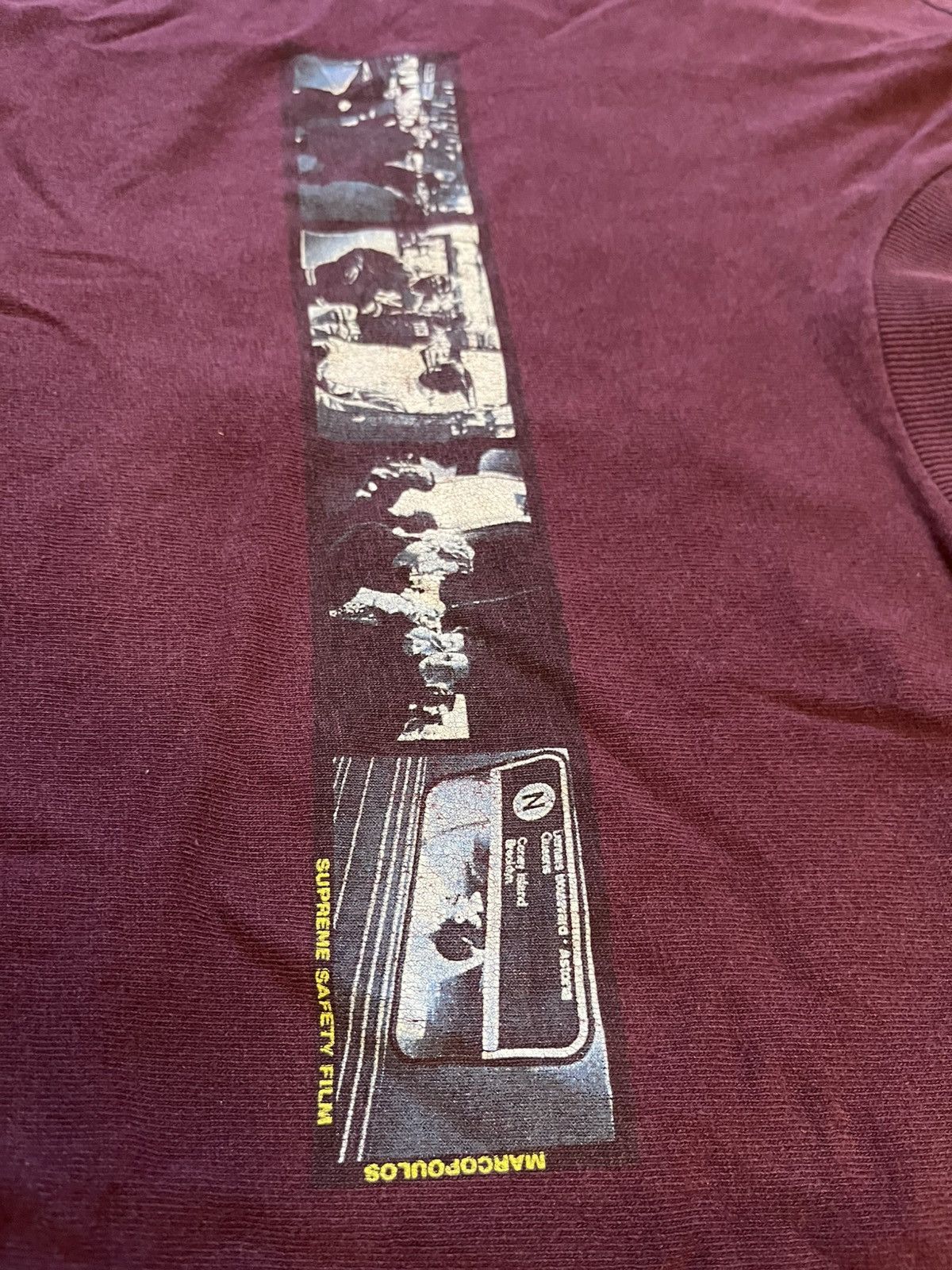 Supreme 1999 Supreme x Ari Marcopolous Safety Film Tee Size XL Size US XL / EU 56 / 4 - 2 Thumbnail