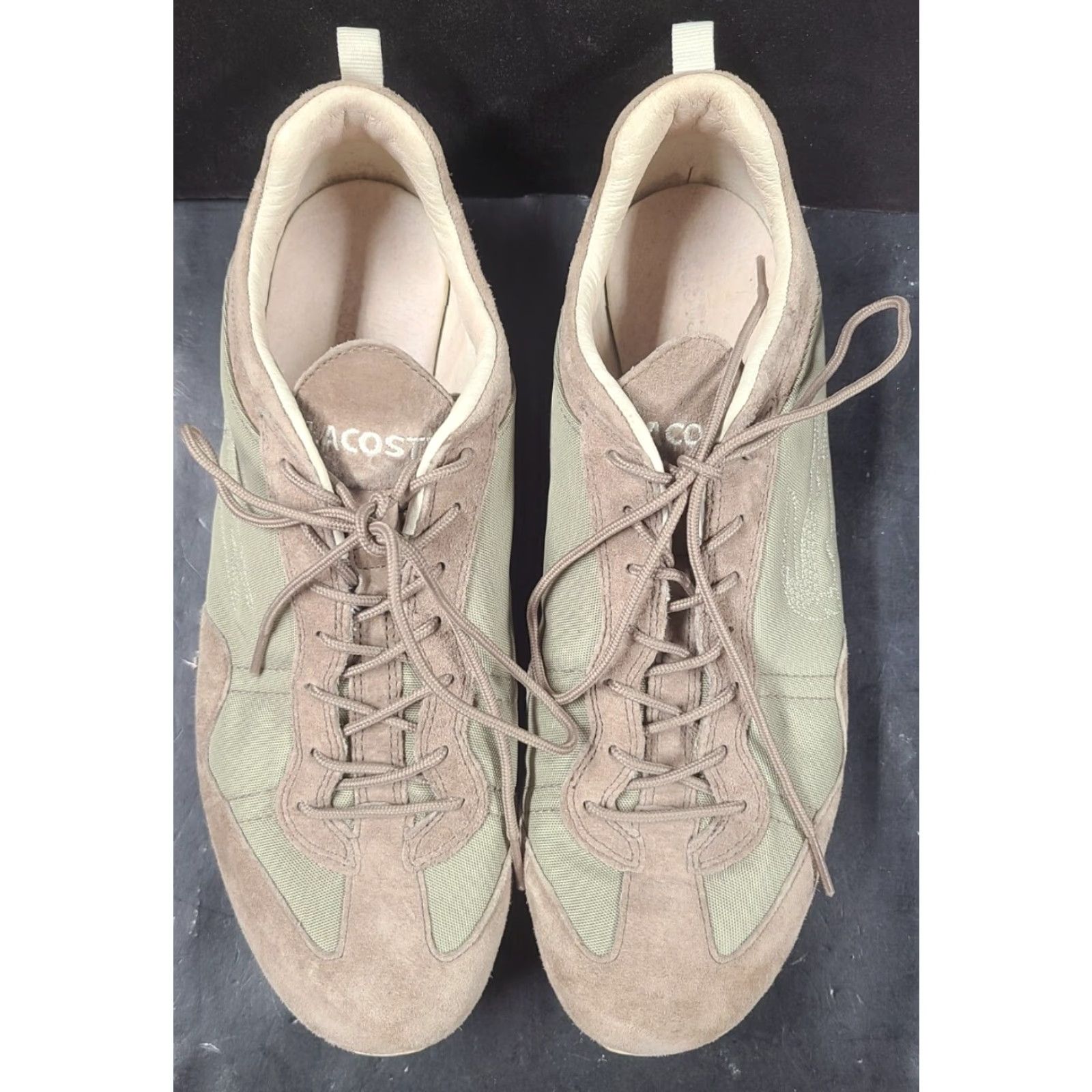 Lacoste VINTAGE Lacoste Raven Mix B61 Men’s Beige Fashion Sneakers Casual Sneaker Leather Size US 10 / EU 43 - 4 Thumbnail
