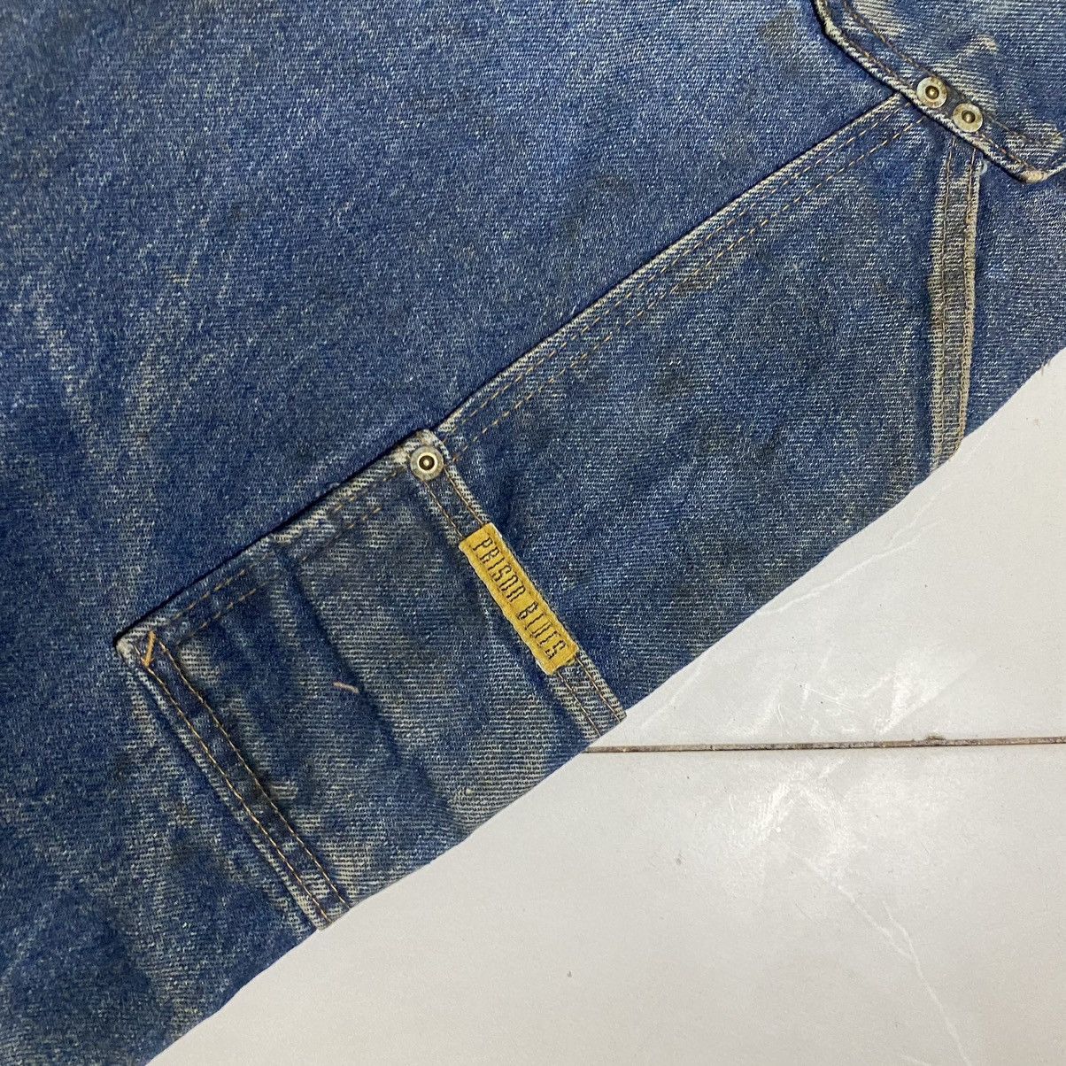 Vintage Prison Blu double knee distressed worker pant Size US 32 / EU 48 - 21 Thumbnail