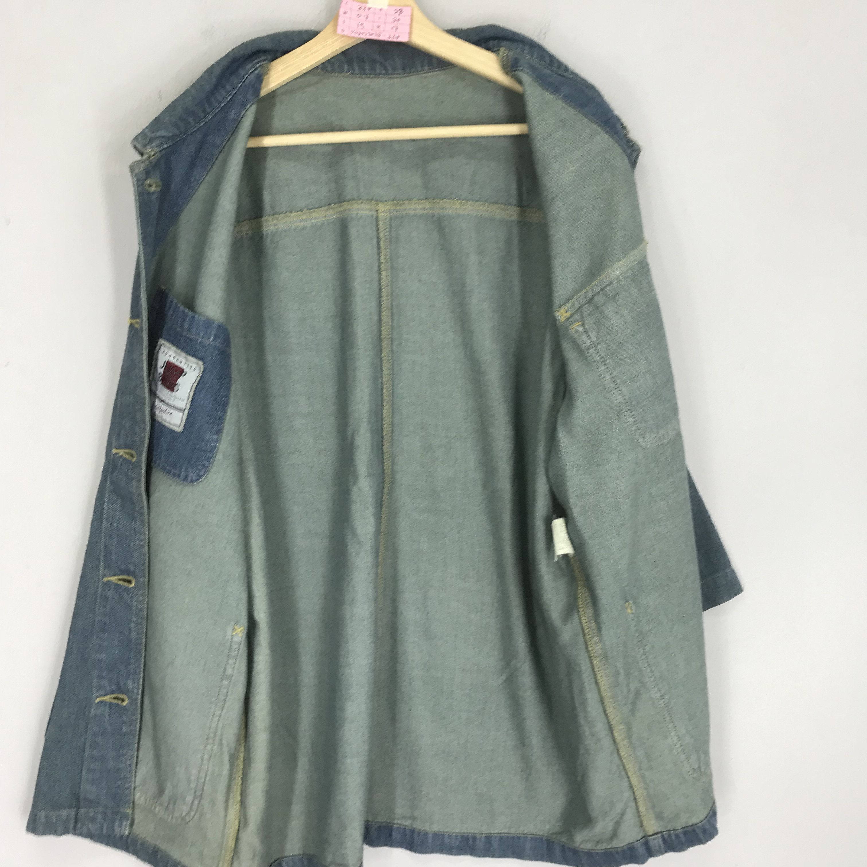Japanese Brand Vintage 90s Denim Worker Jacket Four Pocket Frenchwork Blue Size US M / EU 48-50 / 2 - 3 Thumbnail