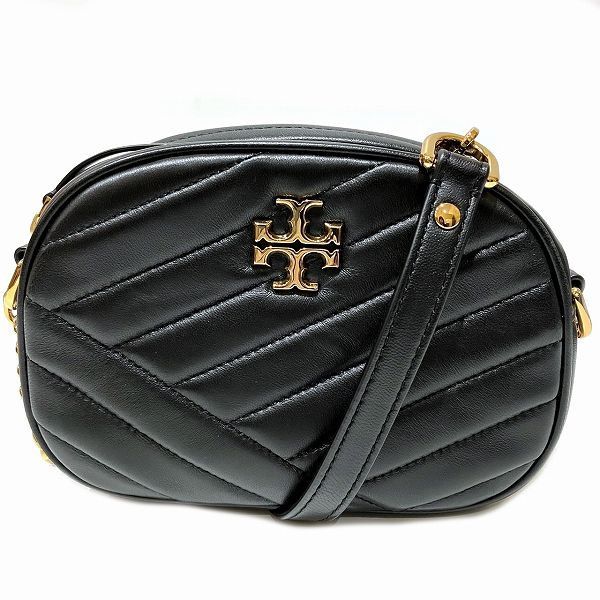 Tory Burch Tory Burch Kira Chevron Shoulder Bag Leather Shoulder Bag 90450 in Black, Women's