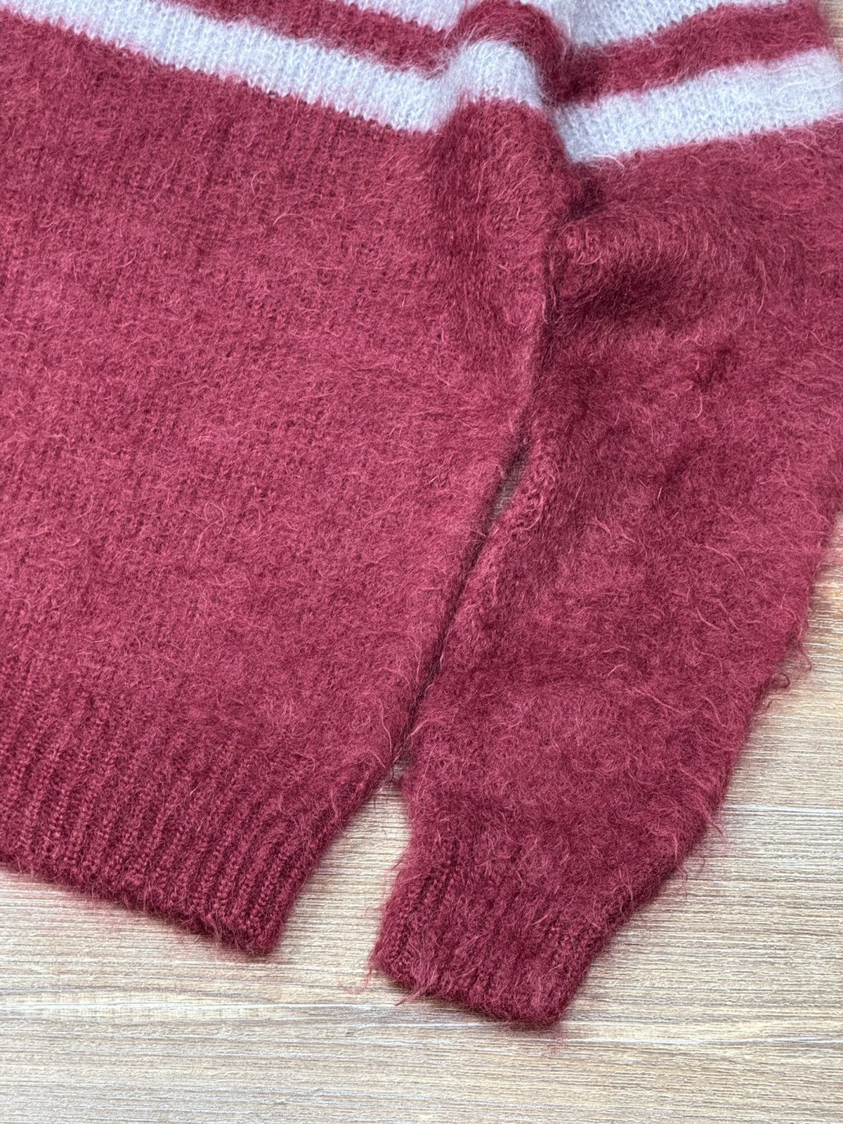 Howlin By Morrison × Howlin' Howlin by Morrison Stripped Red Mohair Crewneck Sweater Size US S / EU 44-46 / 1 - 5 Thumbnail